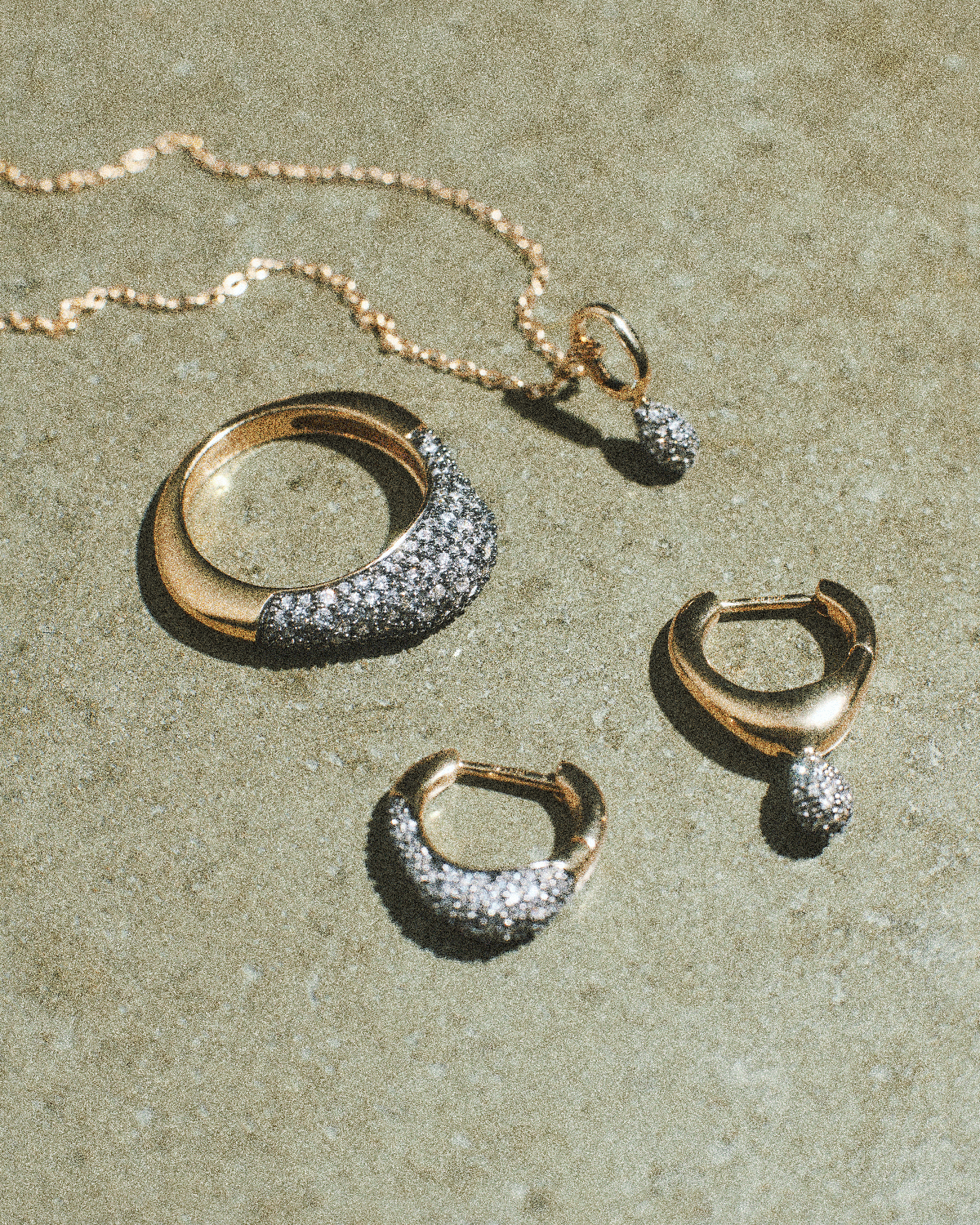 GRID 2 Pavé Lava Stone Necklace for Women - Healing Crystal Beaded Choker for Stress Relief & Positive Energy - Perfect for Yoga, Meditation & Everyday Wear