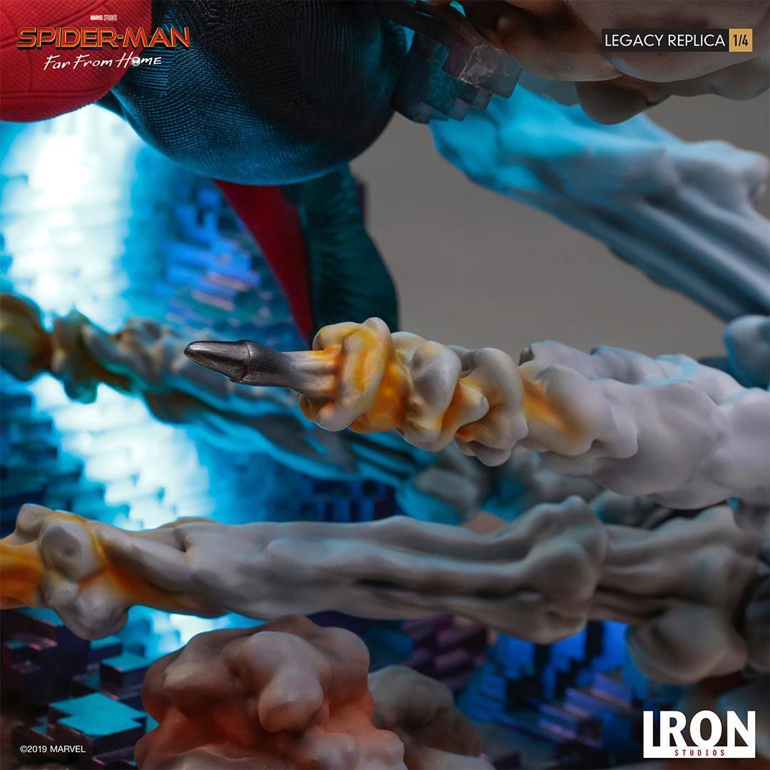 Iron Studios Spider-Man: Far From Home Legacy Replica 1/4 Scale Statue – Premium Collectible for Marvel Fans, Home & Office Display