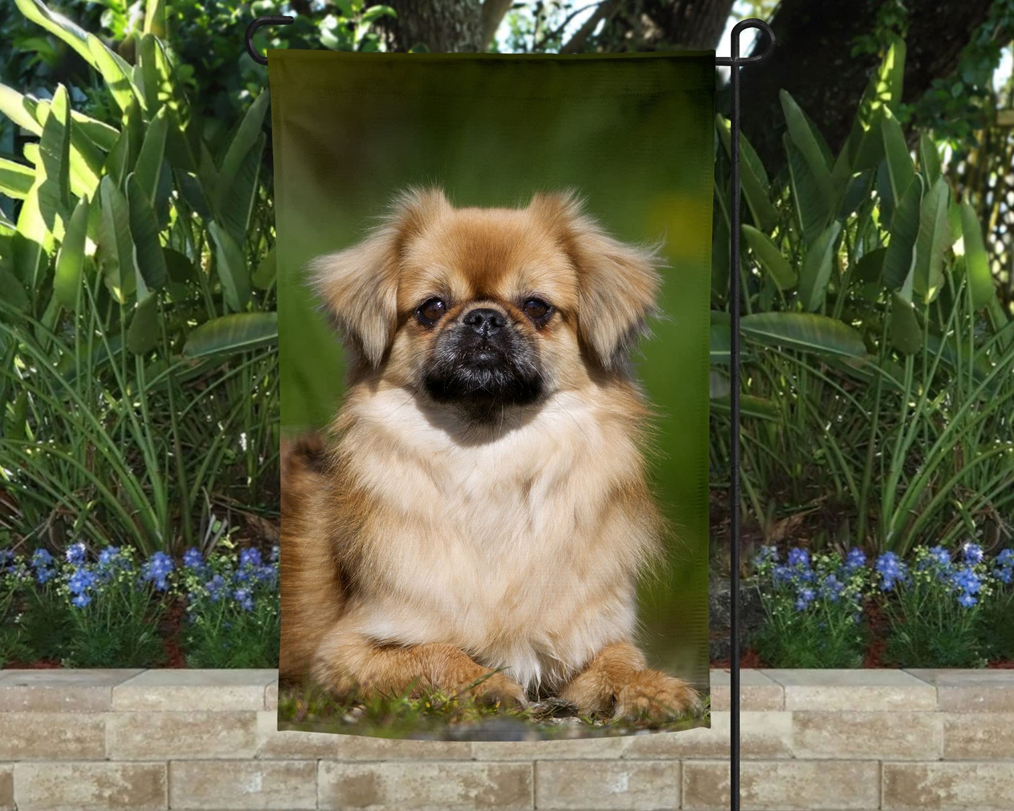 Tibetan Spaniel Garden Flag - Unique Dog Lover Gift for Outdoor Decor, Yard & Patio - Perfect for Pet Enthusiasts & Home Garden Decoration
