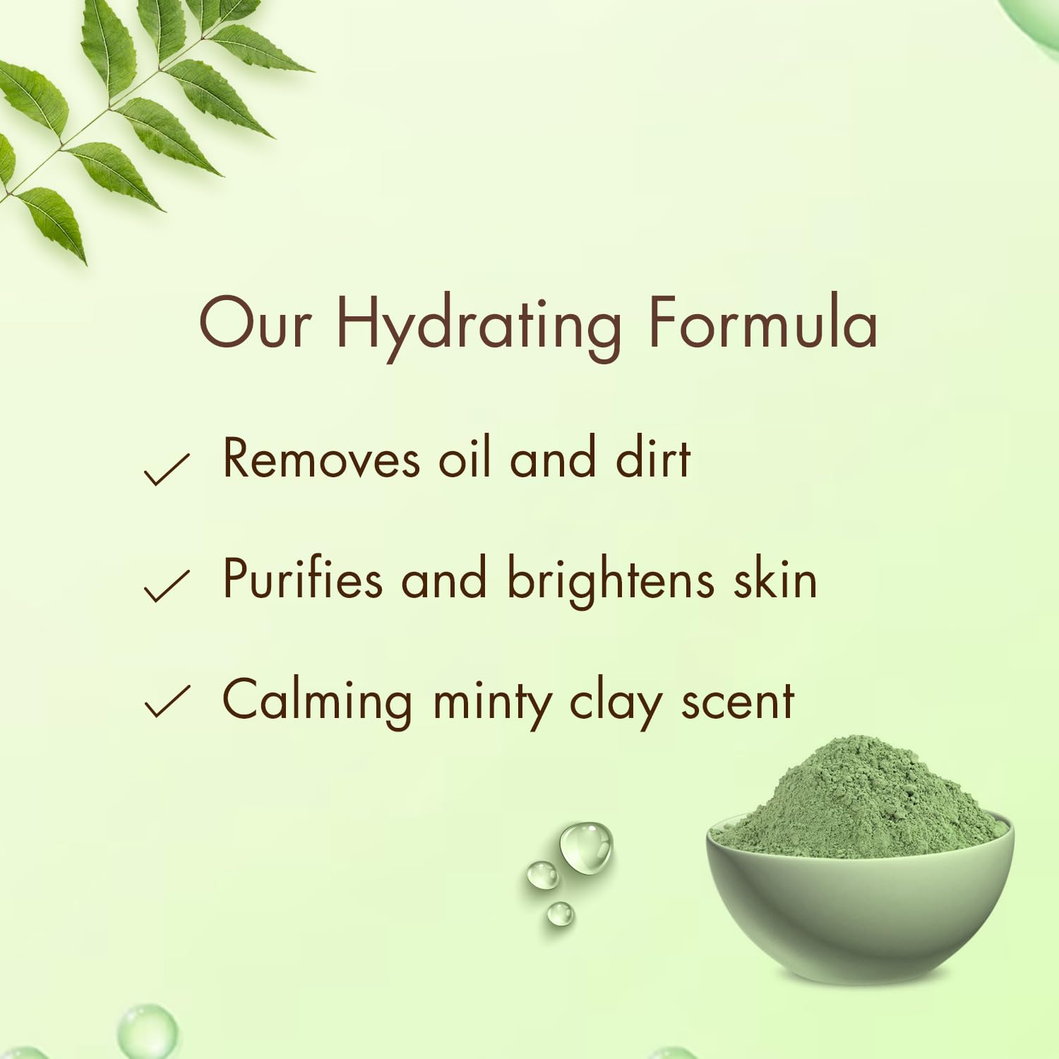 Pink Woolf Cooling Face Wash with French Green Clay, Neem, Tea Tree & Mint - Oil-Free & Soothing Cleanser for Sensitive, Acne-Prone & Oily Skin - 120ml (Pack of 1) | Perfect for Daily Skincare Routine & Post-Workout Refreshment