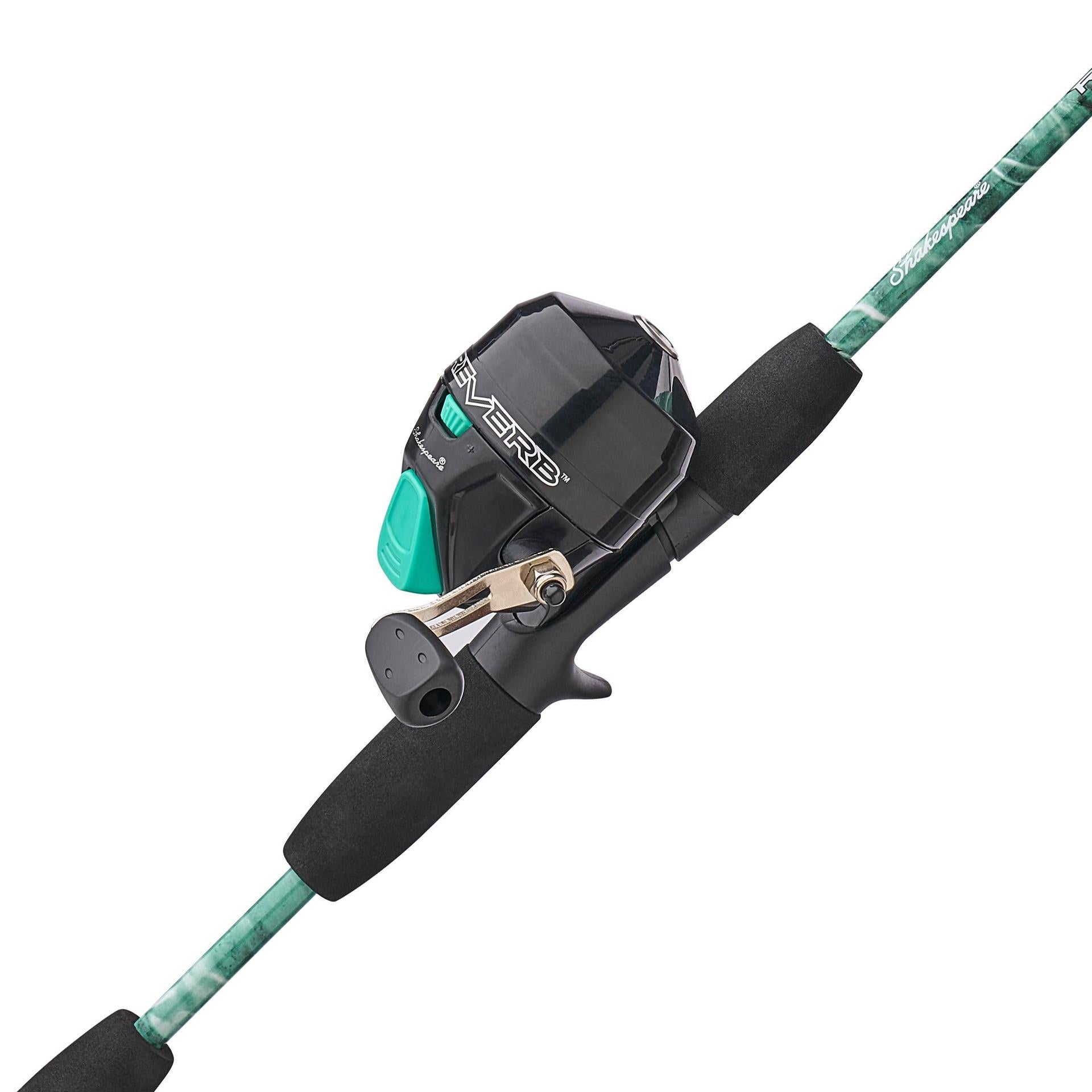Mossy Oak Camo Spincast Fishing Reel Kit - Perfect for Freshwater & Saltwater Fishing, Outdoor Adventures, and Camping Trips