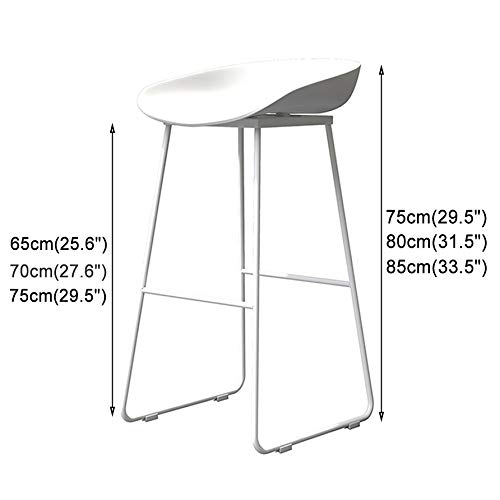 Wrought Iron Bar Stool with PP Seat - Pub Height Adjustable Stool, Durable & Comfortable for Breakfast Bars, Kitchen Islands & Home Decor