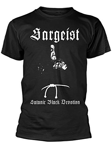 Sargeist Men's Satanic Black Devotion T-Shirt - Black Metal Band Merch - Perfect for Concerts, Festivals & Gothic Fashion