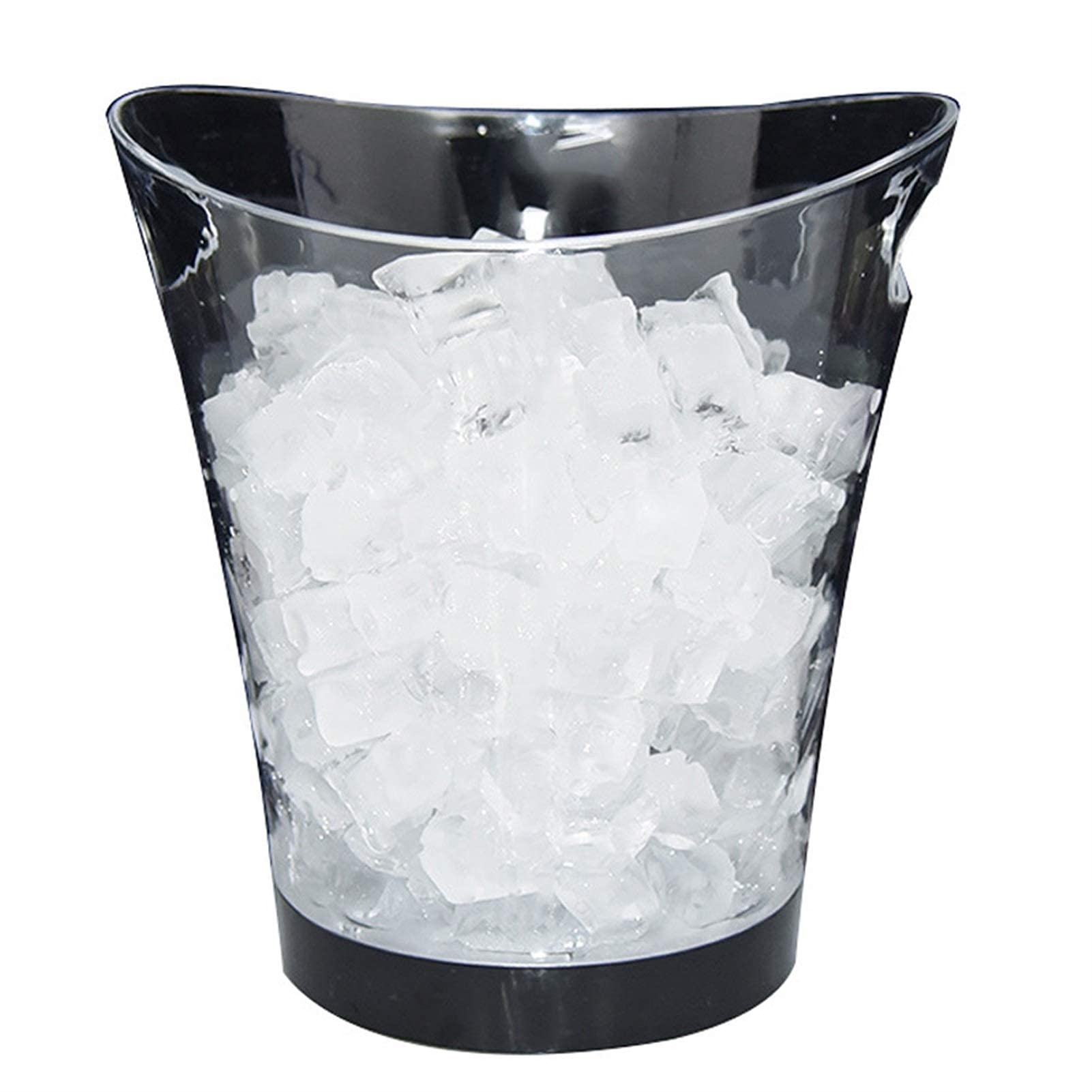 FMOGE 5L LED Color Changing Ice Bucket with Tongs - Portable Wine & Champagne Cooler for Parties, Home Bars, and Outdoor Gatherings - Perfect for Weddings, BBQs, and Cocktail Events