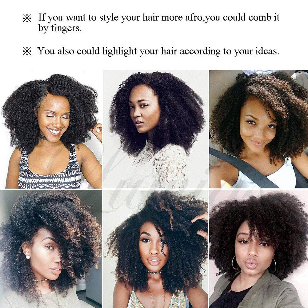 Natural Looking Fake Scalp Afro Kinky Curly Full Lace Wig with Invisible Knots | 150% Density Brazilian Remy Human Hair | Pre-Plucked Hairline with Baby Hair for Black Women | Perfect for Daily Wear, Cosplay & Special Occasions