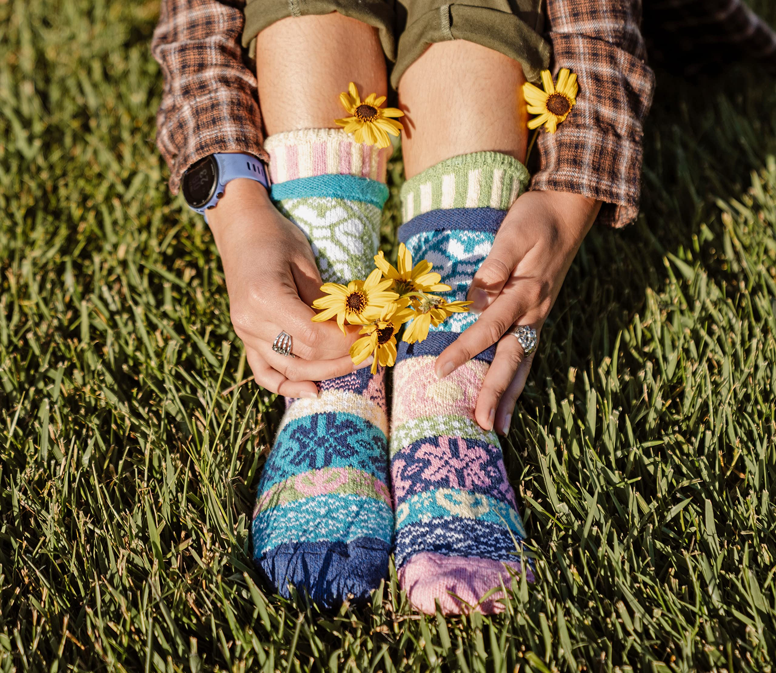 Solmate Socks - Fun Mismatched Crew Socks for Women & Men | Comfortable Cotton Socks for Everyday Wear, Workout & Gifts