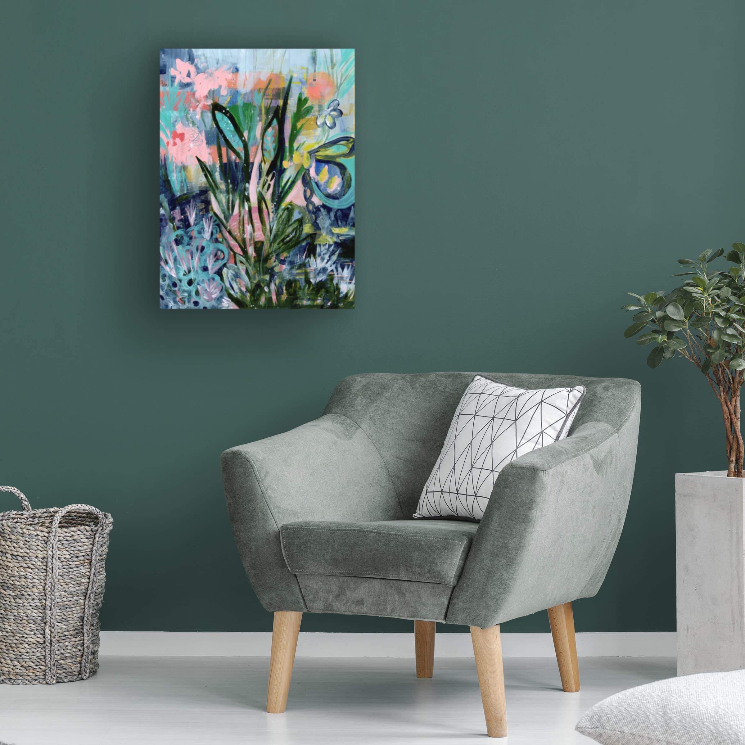 Trademark Fine Art 'Opulent Floral Strokes IV' Canvas Wall Art by Tara Daavettila - Floral Oil Painting Reproduction for Living Room, Bedroom & Office Decor