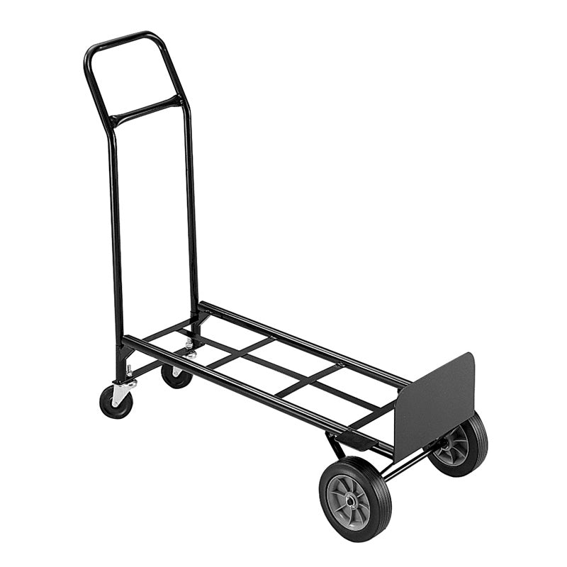 Tuff Truck Heavy Duty Convertible Hand Truck - Black | Folding Dolly Cart for Moving, Warehouse & Home Use