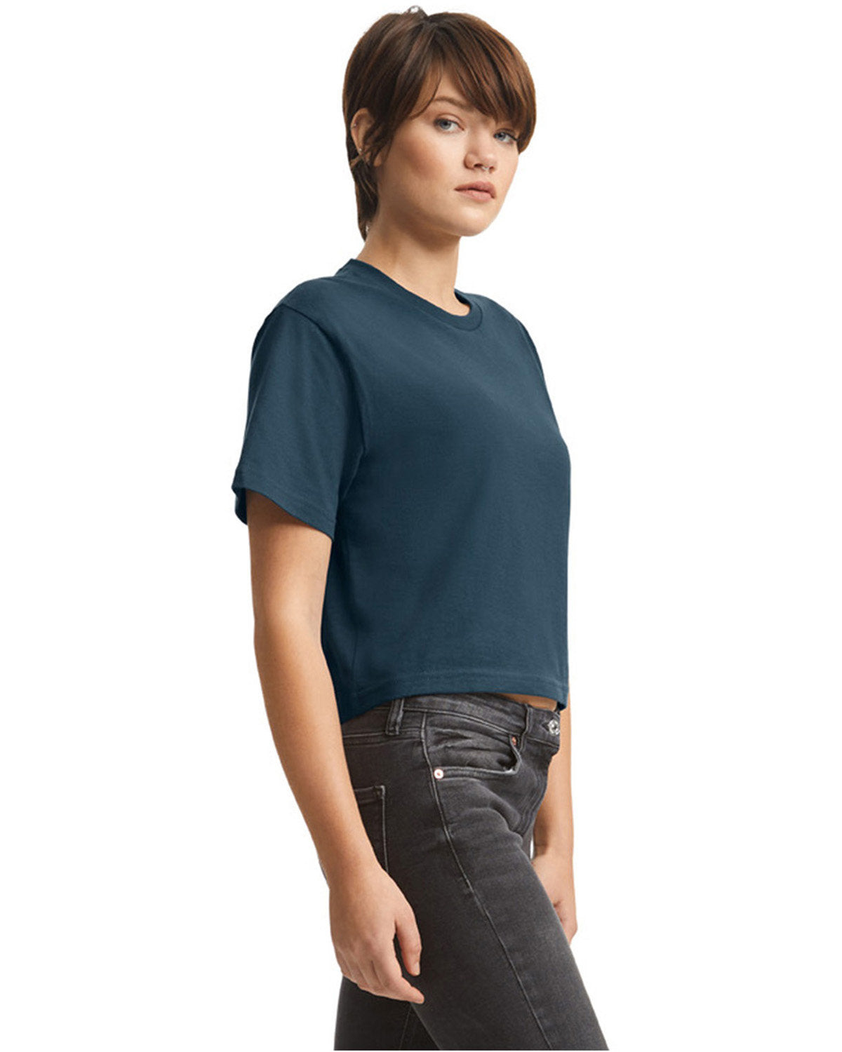 American Apparel 102AM Women's Fine Jersey Boxy T-Shirt - Soft & Comfortable Casual Tee for Everyday Wear, Lounge & Street Style