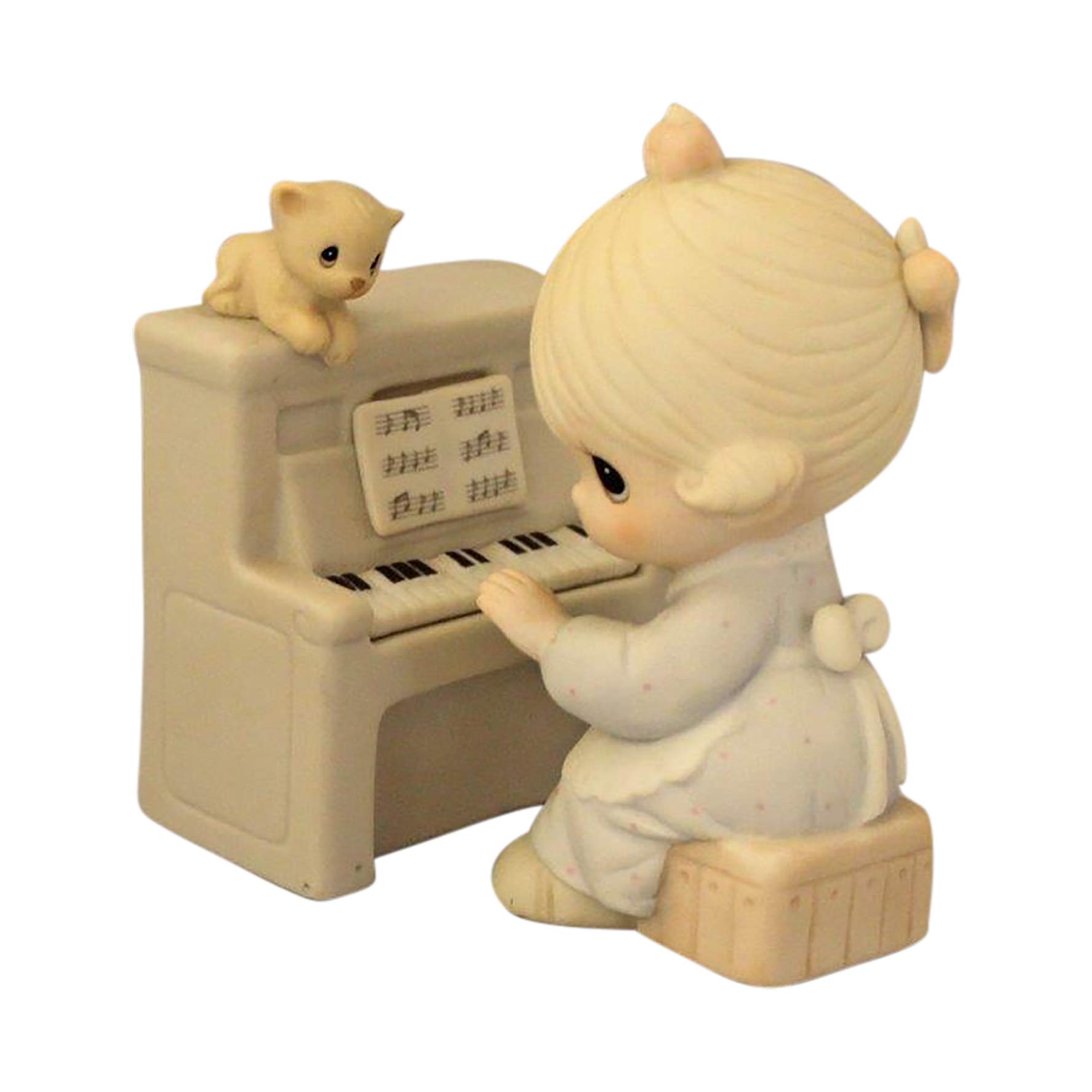 Precious Moments #12580 - 'Lord Keep My Life in Tune' Collectible Figurine | Inspirational Christian Gift for Home Decor, Weddings & Special Occasions