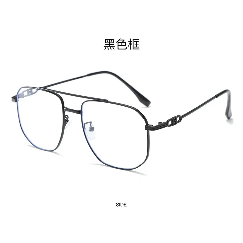 Aror Women's Full Rim Square Double Bridge Alloy Eyeglasses Frame 30002 - Stylish & Lightweight for Work, Reading & Fashion