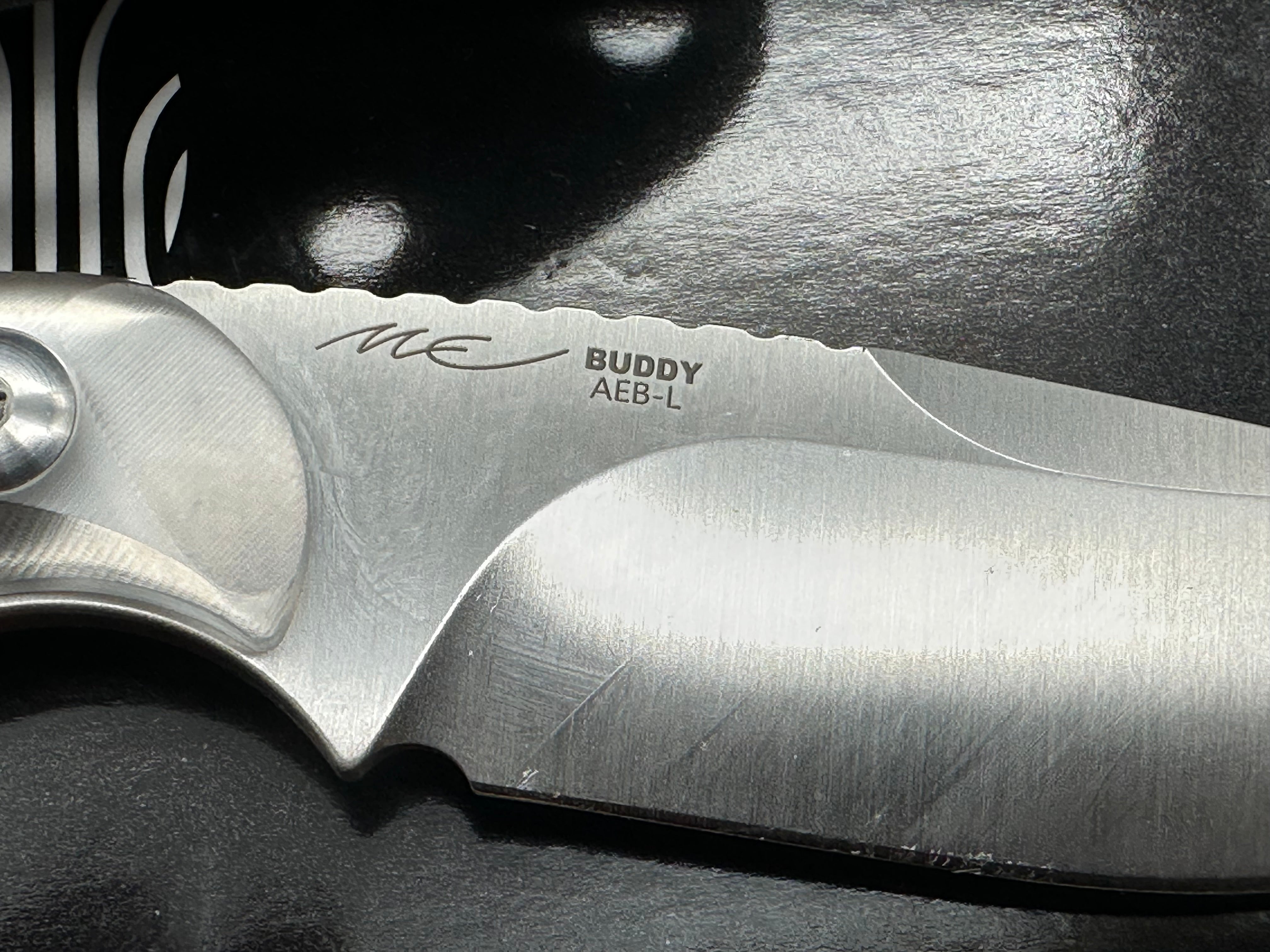 Kizer Buddy Ice Pocket Knife - Clear Acrylic Scales with AEB-L Stainless Steel Blade - EDC, Camping, Hiking & Outdoor Survival Tool