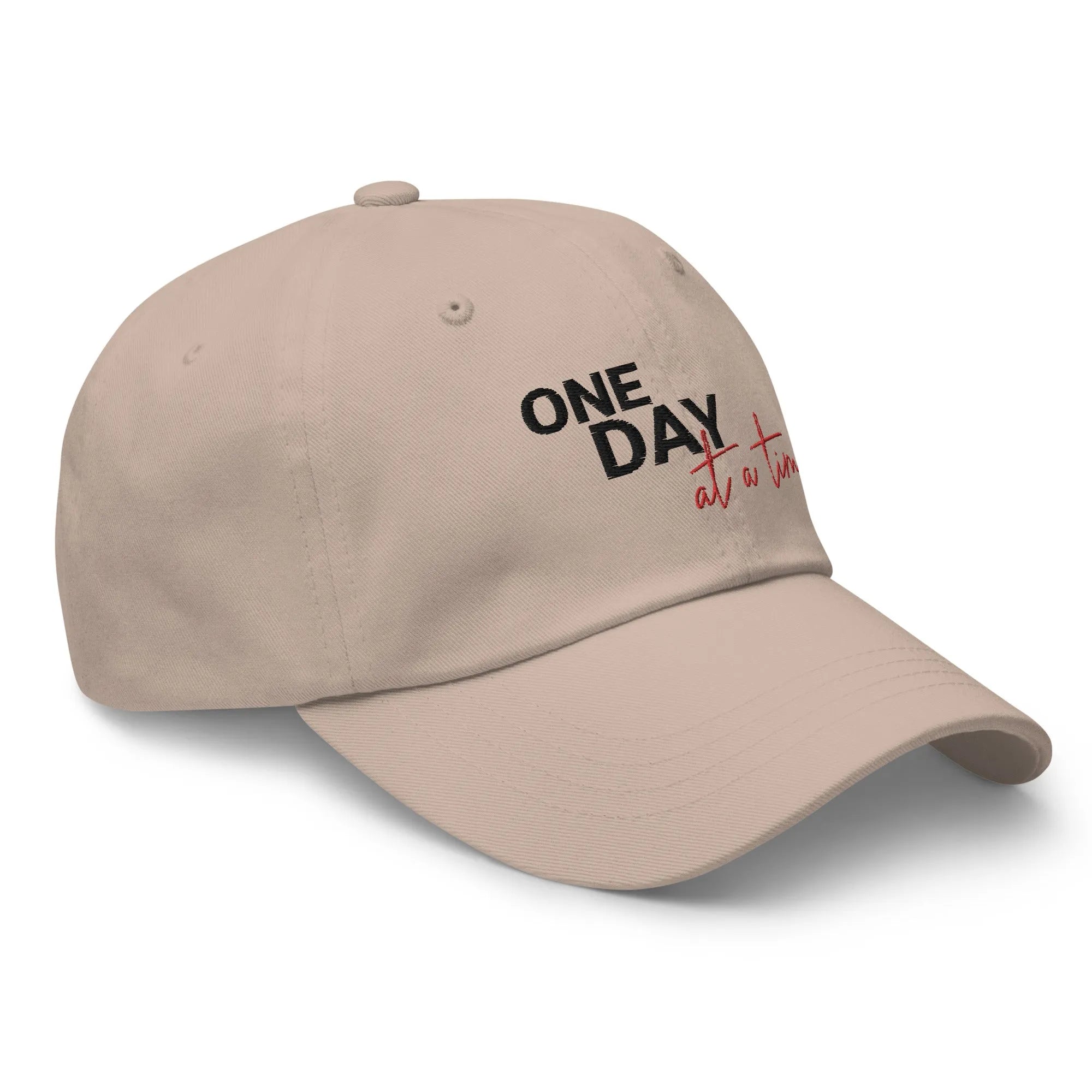 One Day At A Time Embroidered Dad Hat - Adjustable Cotton Baseball Cap for Men & Women - Perfect for Outdoor Activities, Sports & Casual Wear