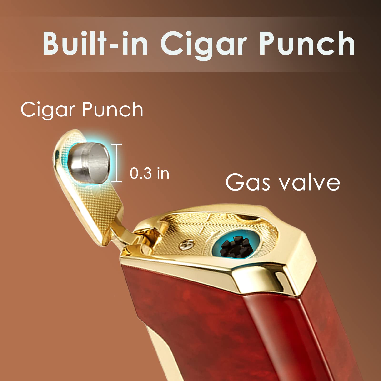Refillable Butane Jet Flame Lighter for BBQ, Camping & Candles
