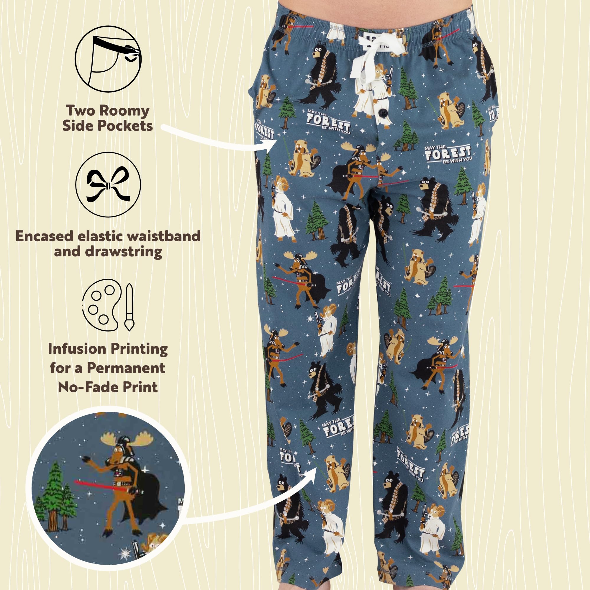 Lazy One Animal Pajama Pants for Men - Soft & Comfortable Lounge Pants, Sleepwear & Separate Bottoms - Perfect for Relaxing at Home, Lounging & Sleepovers