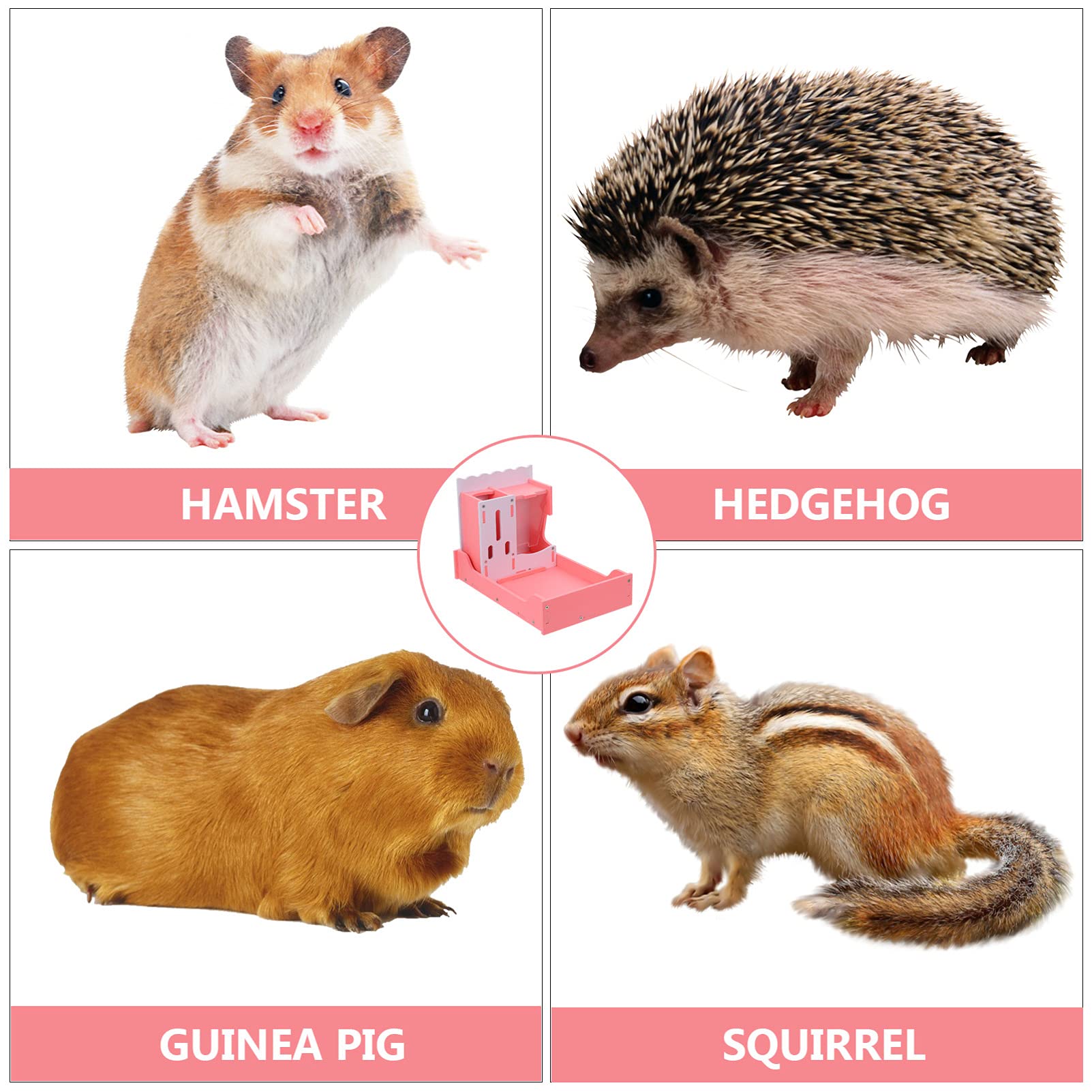 Balacoo 3-in-1 Hamster Food Bowl & Water Dispenser - Hanging Water Bottle, Mini Feeding Bowl for Small Pets - Perfect for Hamsters, Hedgehogs, and Small Dogs - Ideal for Cage Accessories and Eco-Friendly Pet Feeding