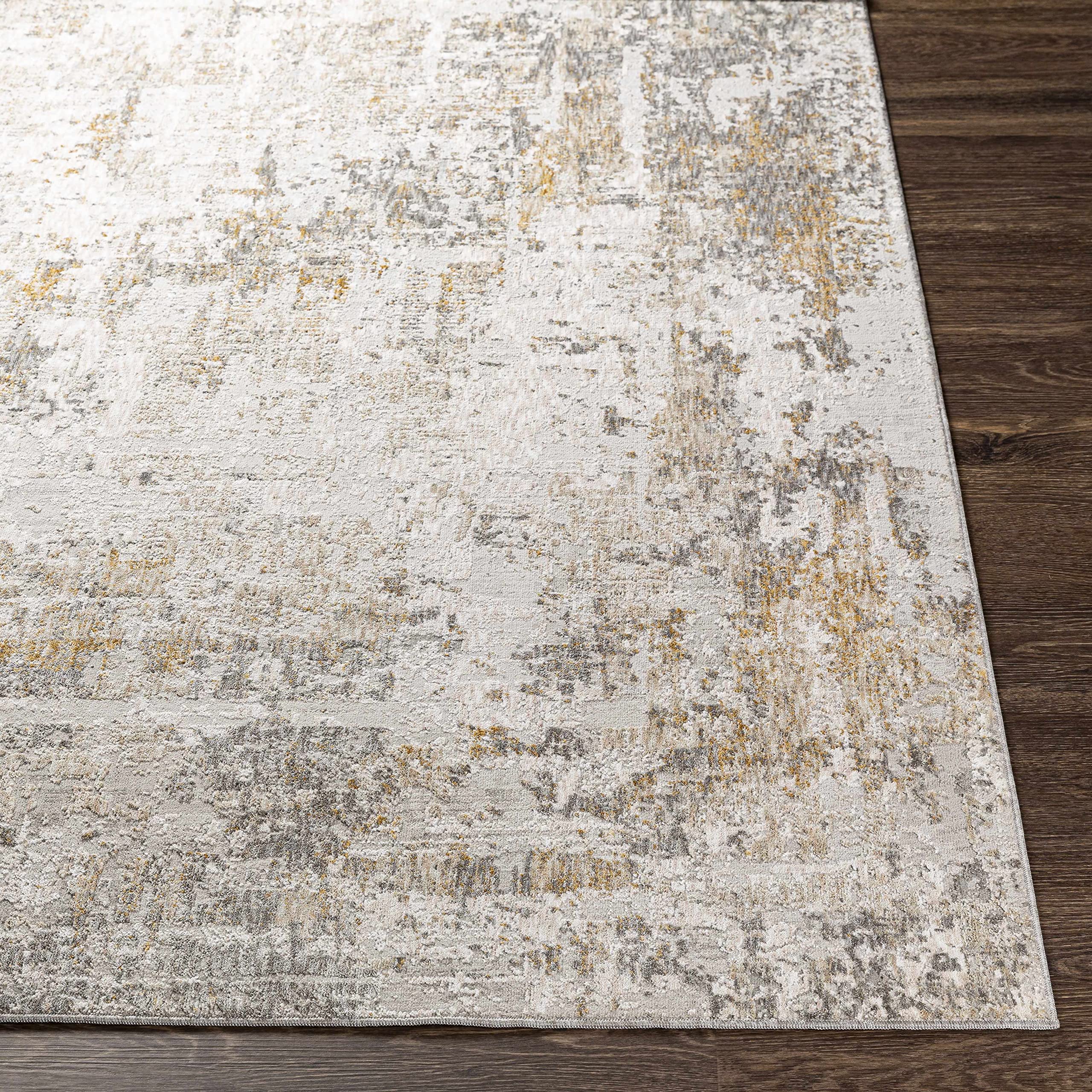 Hauteloom Dowell Modern Area Rug for Living Room & Bedroom - Soft & Durable - Brown, Blue, Gray - 2' x 3' - Perfect for Home Decor, Cozy Spaces & High Traffic Areas