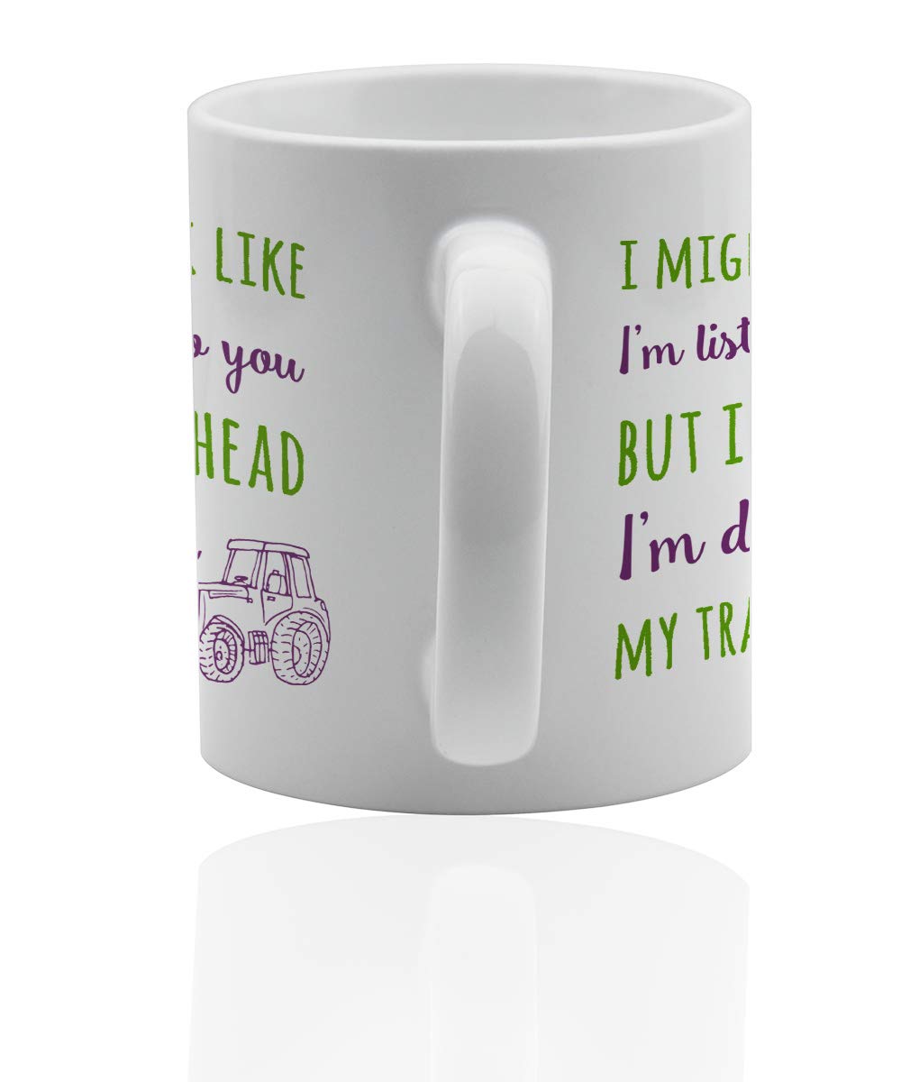 11 oz White Ceramic Tractor Coffee Mug - Durable Farm-Themed Cup for Farmers, Tractor Enthusiasts & Coffee Lovers - Perfect for Home, Office & Outdoor Use