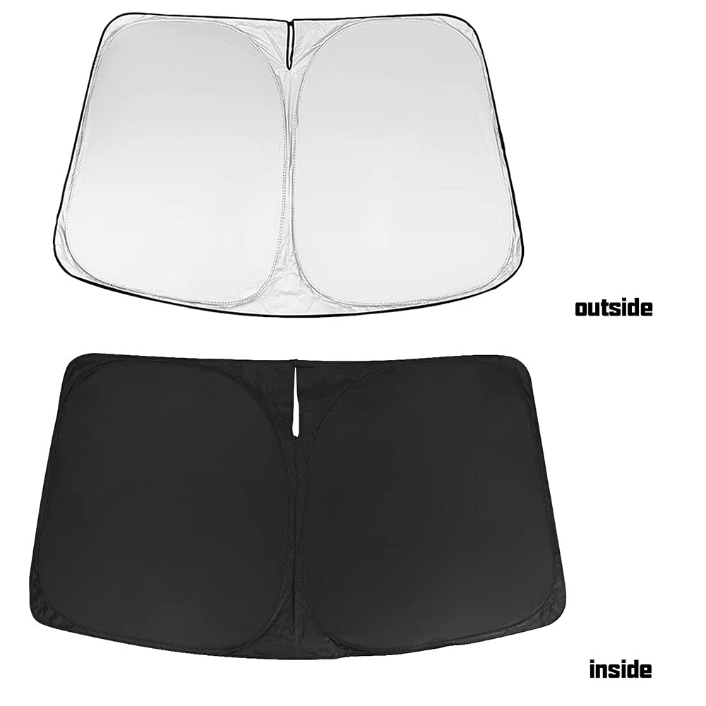 D-Lumina Foldable Windshield Sunshade for 2022-2025 Jeep Grand Cherokee (Excludes Grand Cherokee L & Cherokee) - UV Protection Car Sun Shade | Perfect for Parking, Travel & Hot Weather Protection