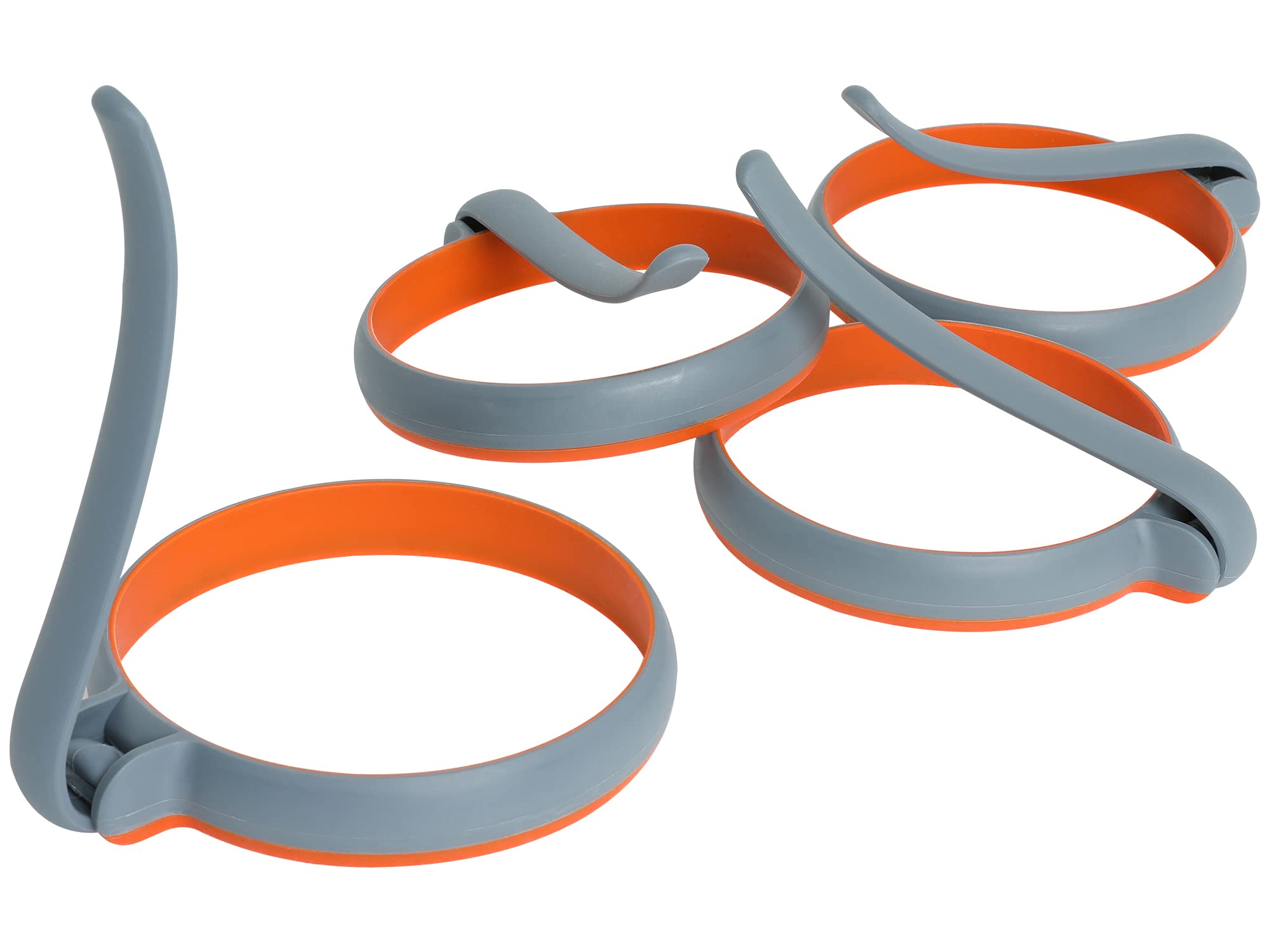 GOYLSER 4-Pack Silicone Egg Rings - Pancake Molds, Egg Shapers for Perfect Round Pancakes, English Muffins & Omelettes | Non-Stick Crumpet Rings, Patty Circles for Breakfast Cooking | Ideal for Home Kitchens & Brunch Restaurants