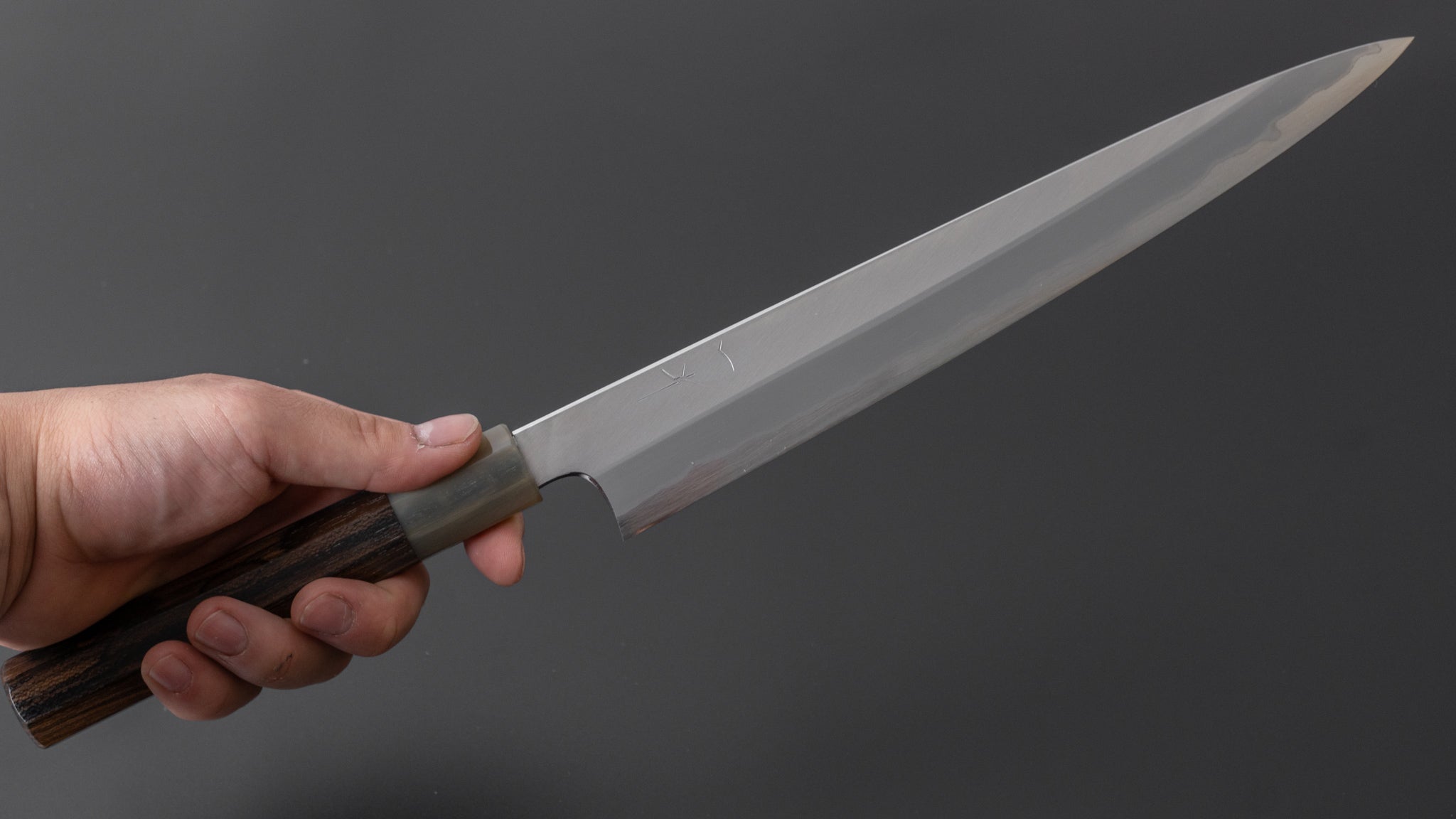 Hitohira Togashi White #1 Stainless Clad Migaki Sujihiki 270mm Ziricote Handle - Premium Japanese Sushi & Sashimi Knife for Professional Chefs & Home Cooking