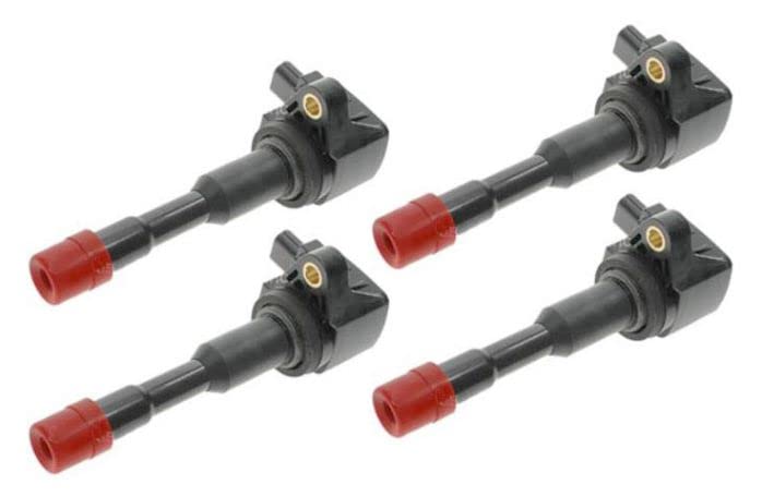 4-Pack Ignition Spark Coil Set L4 Kit 30520PWA003 Compatible with 2006-2010 Honda Civic Hybrid 1.3L Engine - Improve Performance & Fuel Efficiency for Daily Commuting & City Driving