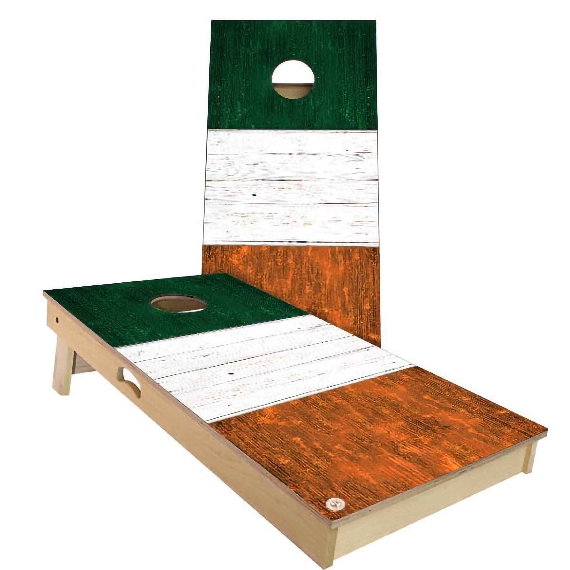 Skip's Garage Ireland Flag Cornhole Set - Premium Solid Wood Custom Cornhole Boards - Made in USA - Choose Size & Accessories - Perfect for Tailgating, Backyard BBQs & Irish-Themed Parties