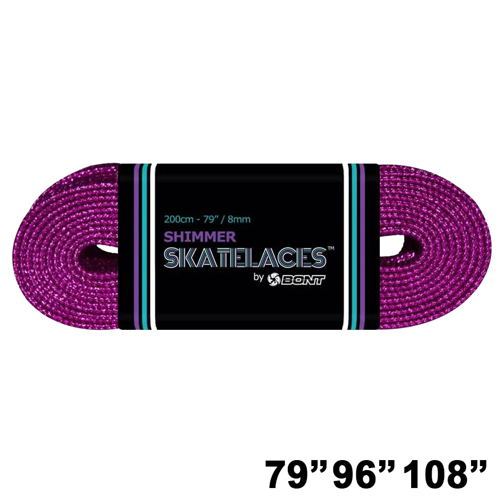 Bont Shimmer Waxed Lace Flamingo Pink 8mm Roller Skate Laces - Perfect for Artistic Skating, Derby & Roller Disco Fashion Accessories