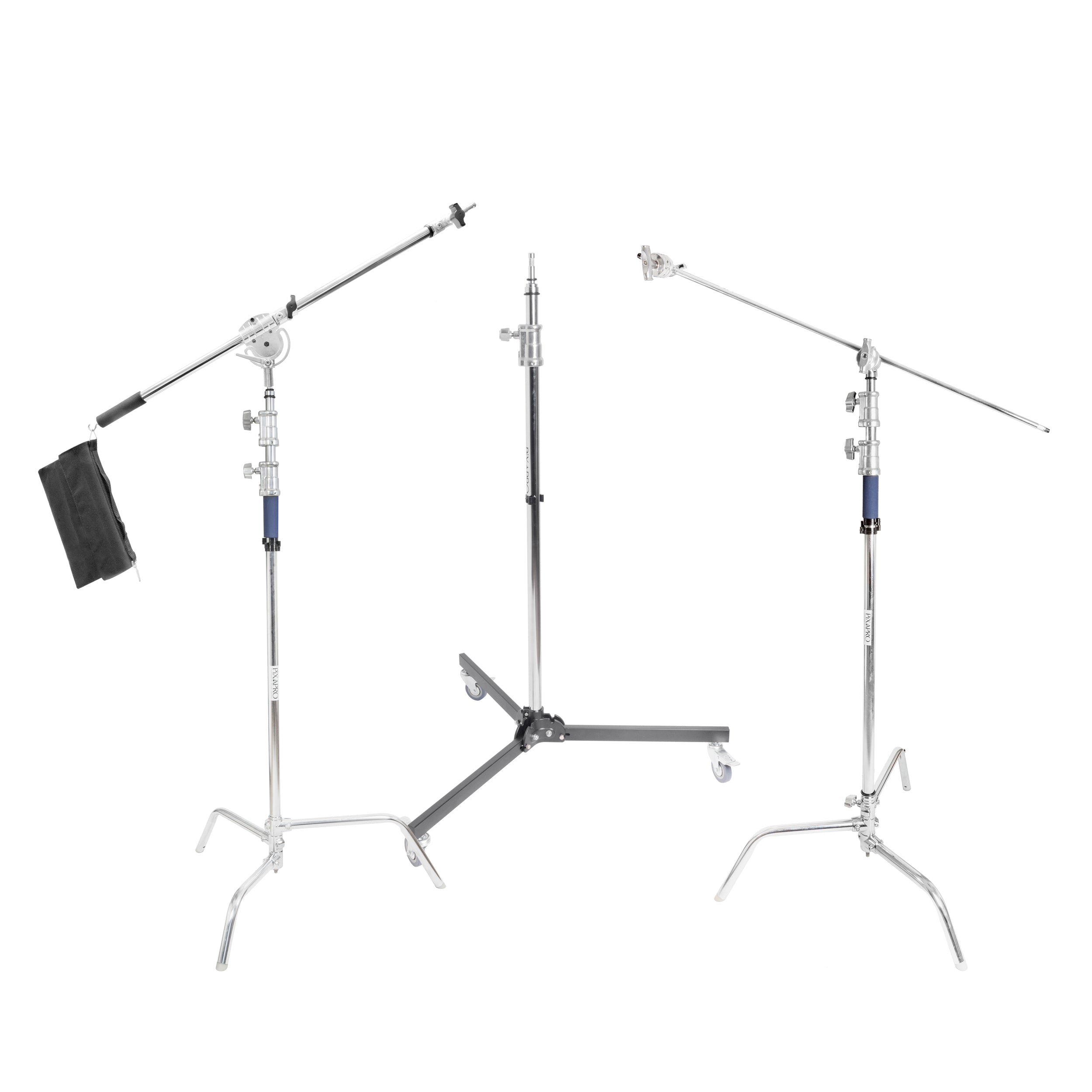 Professional Heavy Duty Stainless Steel Light Stand Kit - Adjustable Studio Photography Lighting Support System for YouTube, TikTok & Live Streaming