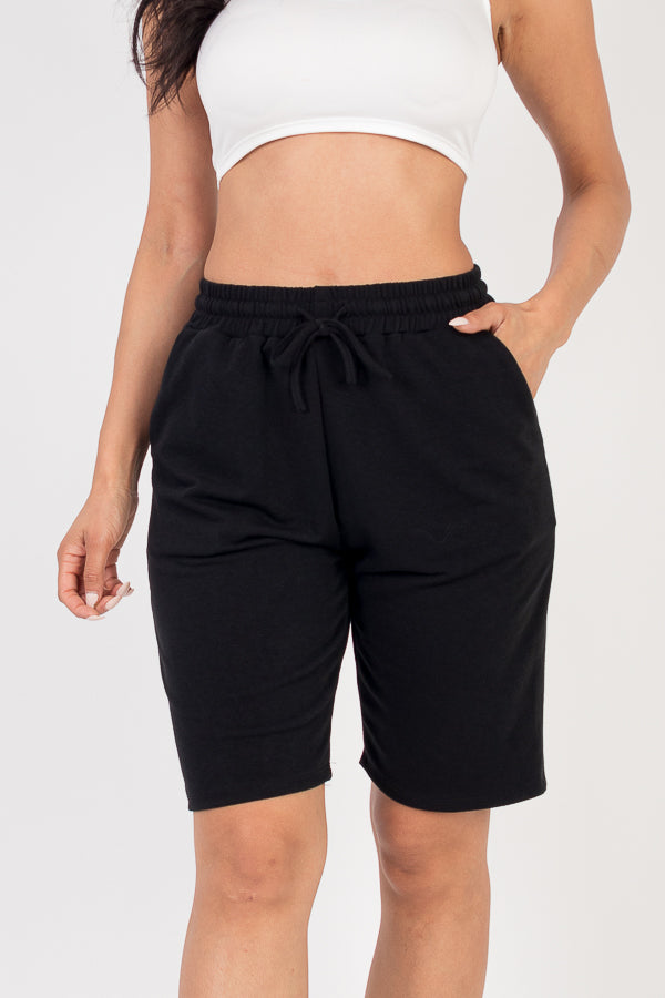 French Terry Bermuda Shorts for Women - Soft & Comfortable Casual Lounge Shorts - Perfect for Yoga, Running, and Summer Outfits