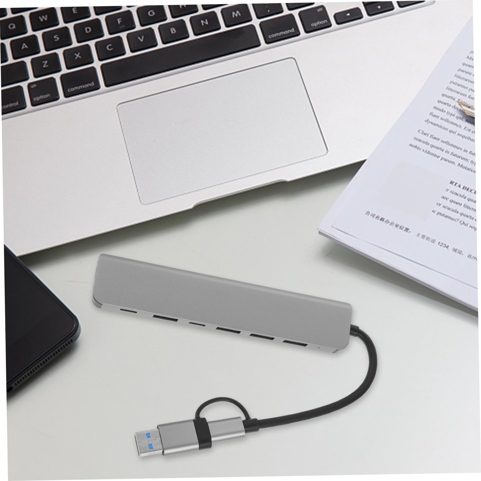 HEMOTON 7-in-1 USB Hub Extender with Multiple Ports - USB A Splitter & Extension Cable for Laptop, PC, Gaming Console - Perfect for Home Office, Gaming Setup & Multi-Device Charging