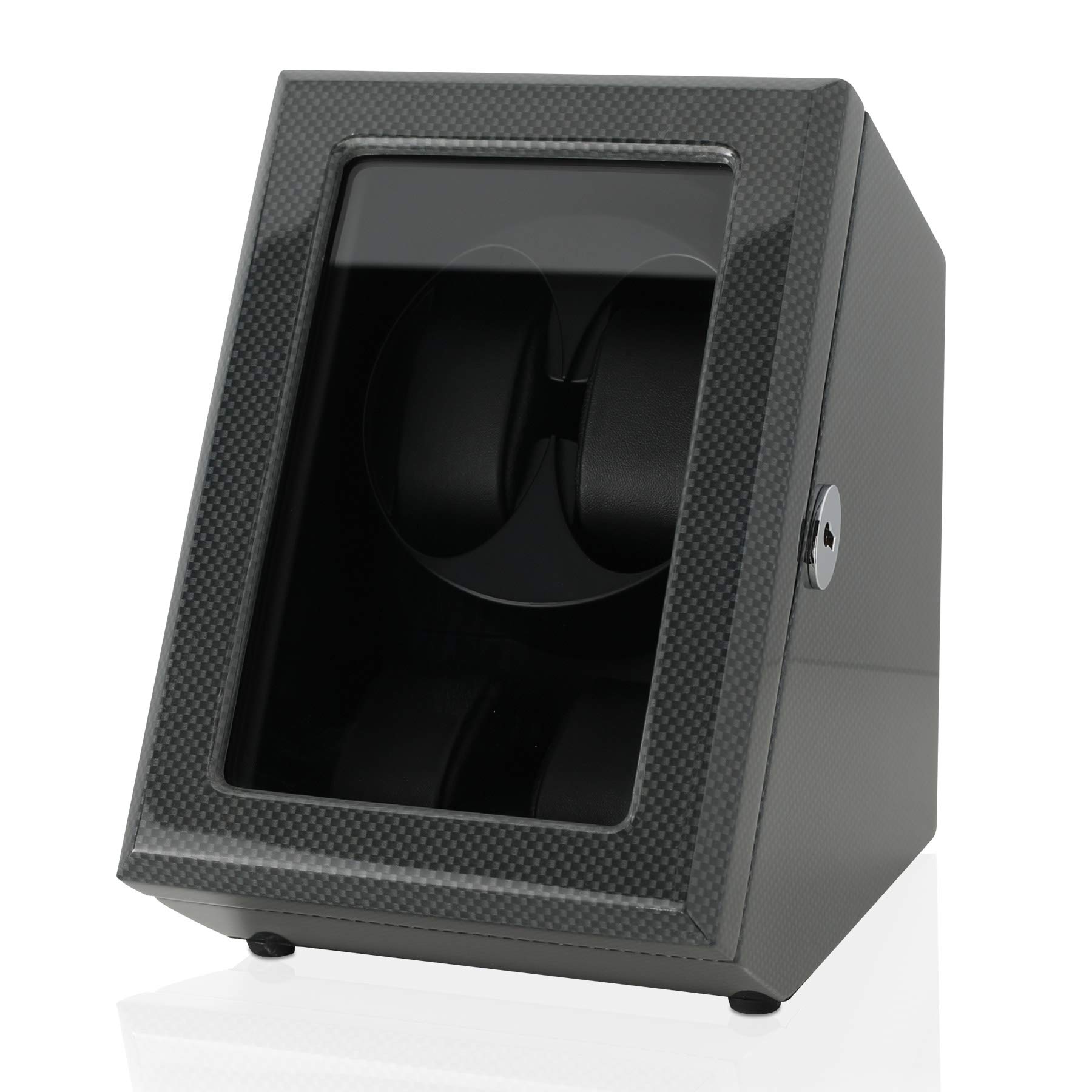Premium Double Watch Winder with 2 Storage Slots - Automatic Watch Display Case with Quiet Motor & Battery/USB Power Options - Perfect for Watch Collectors & Luxury Watch Storage at Home/Office