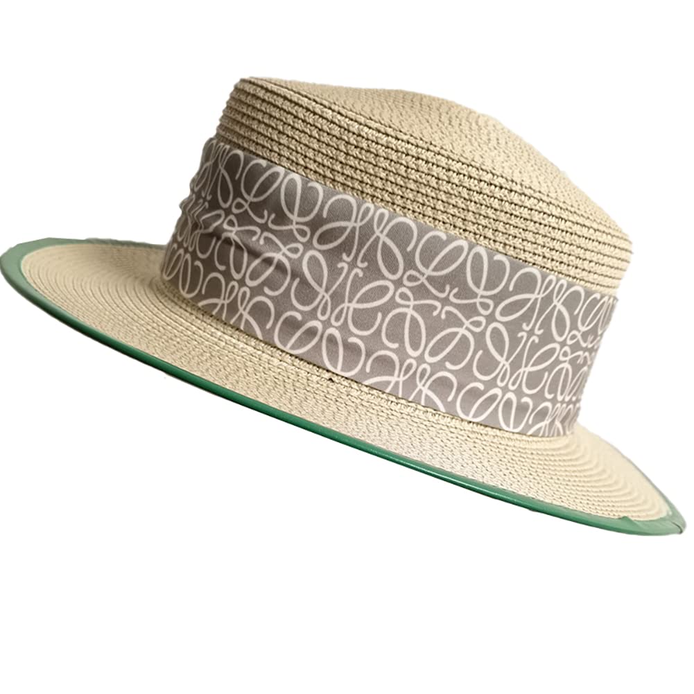 Stylish UV Protection Straw Beach Sun Hats for Women & Men - Summer Fedora Boater Hat with Wide Brim for Sun Safety - Perfect for Beach Vacations, Pool Parties and Outdoor Adventures