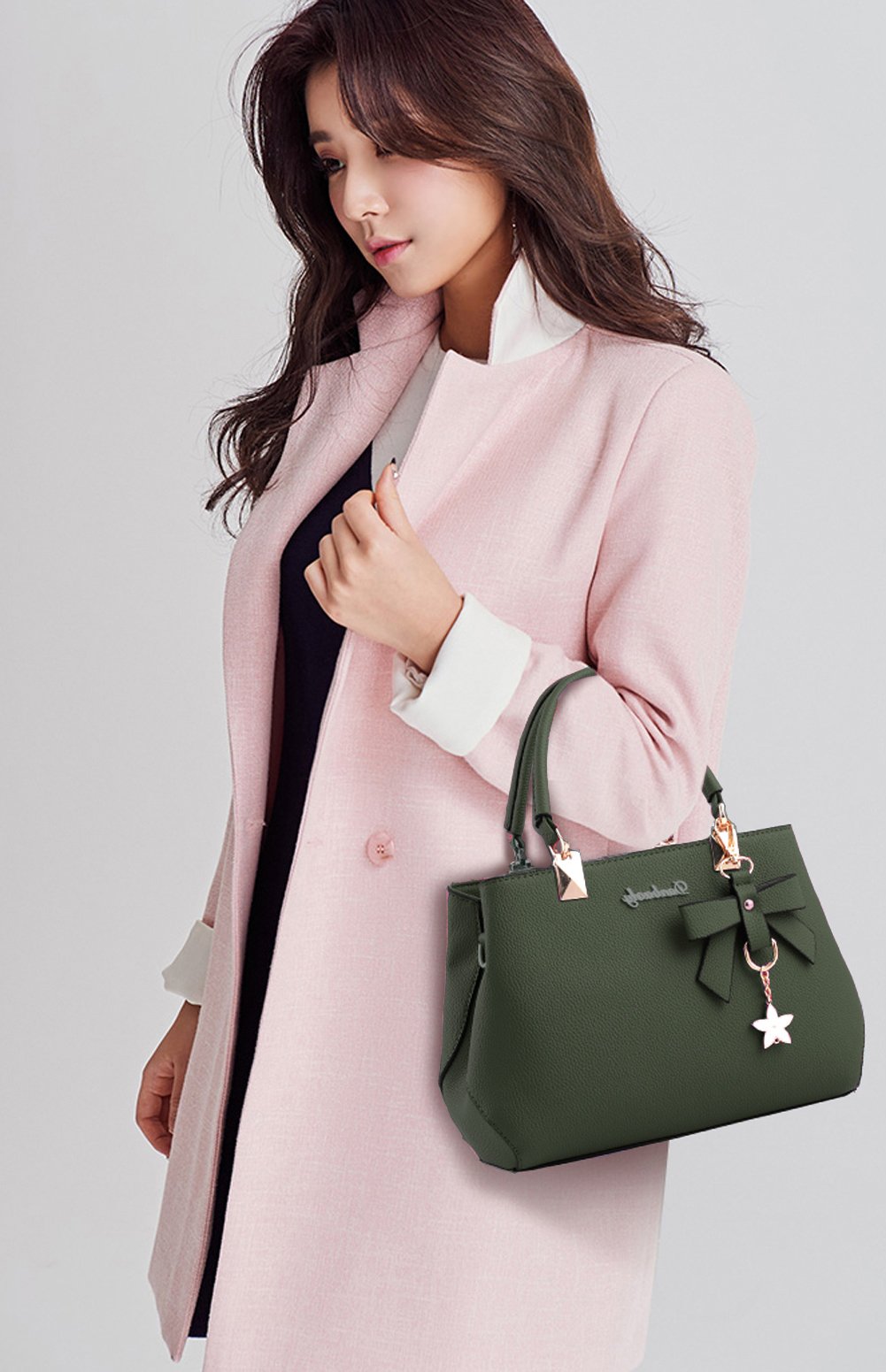 Dreubea Women's Genuine Leather Tote Shoulder Bag - Stylish Crossbody Purse for Work, Travel & Everyday Use