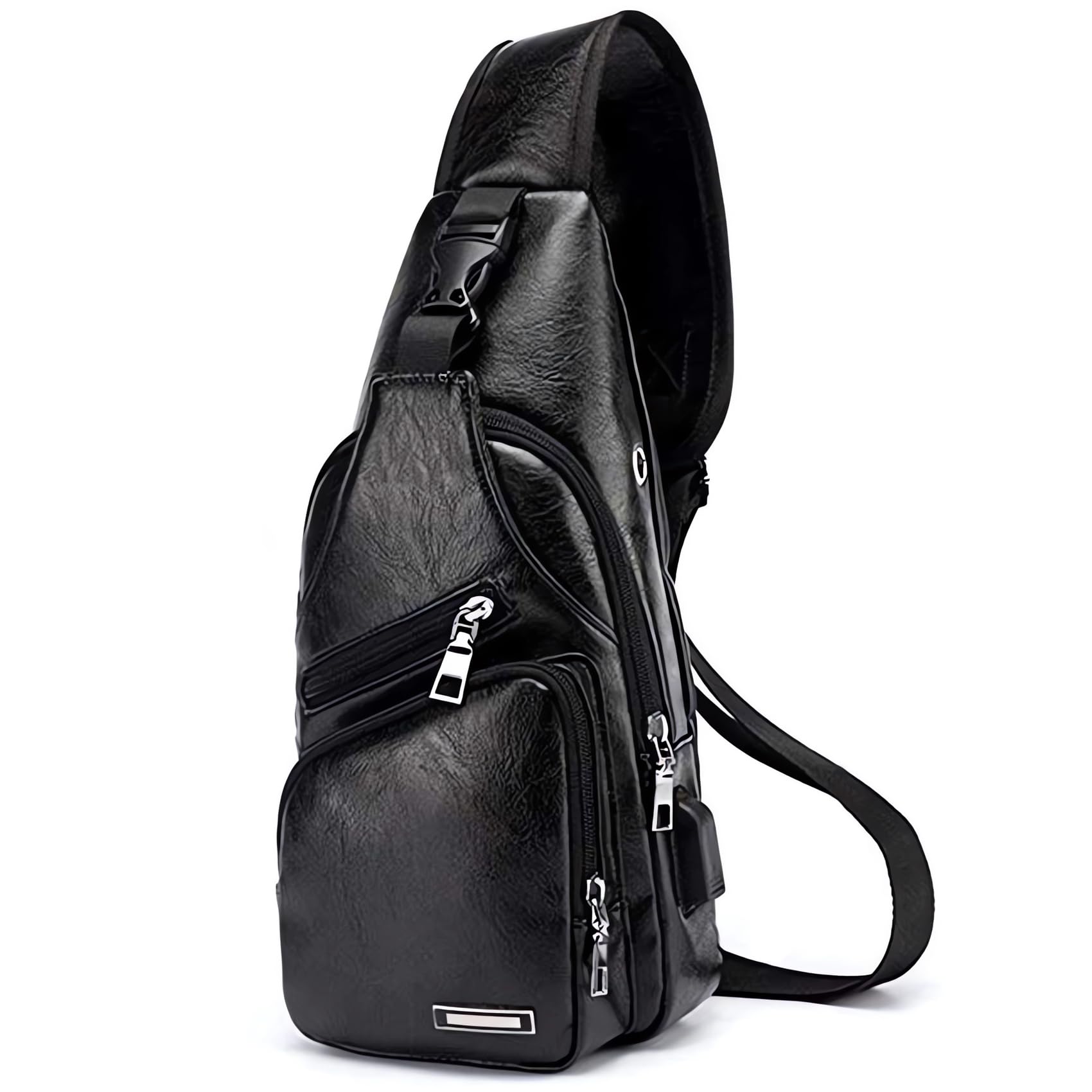 Seoky Rop Men's Sling Bag - Small Crossbody Chest Shoulder Bag with USB Charging Port - Perfect for Travel, Hiking & Daily Commute