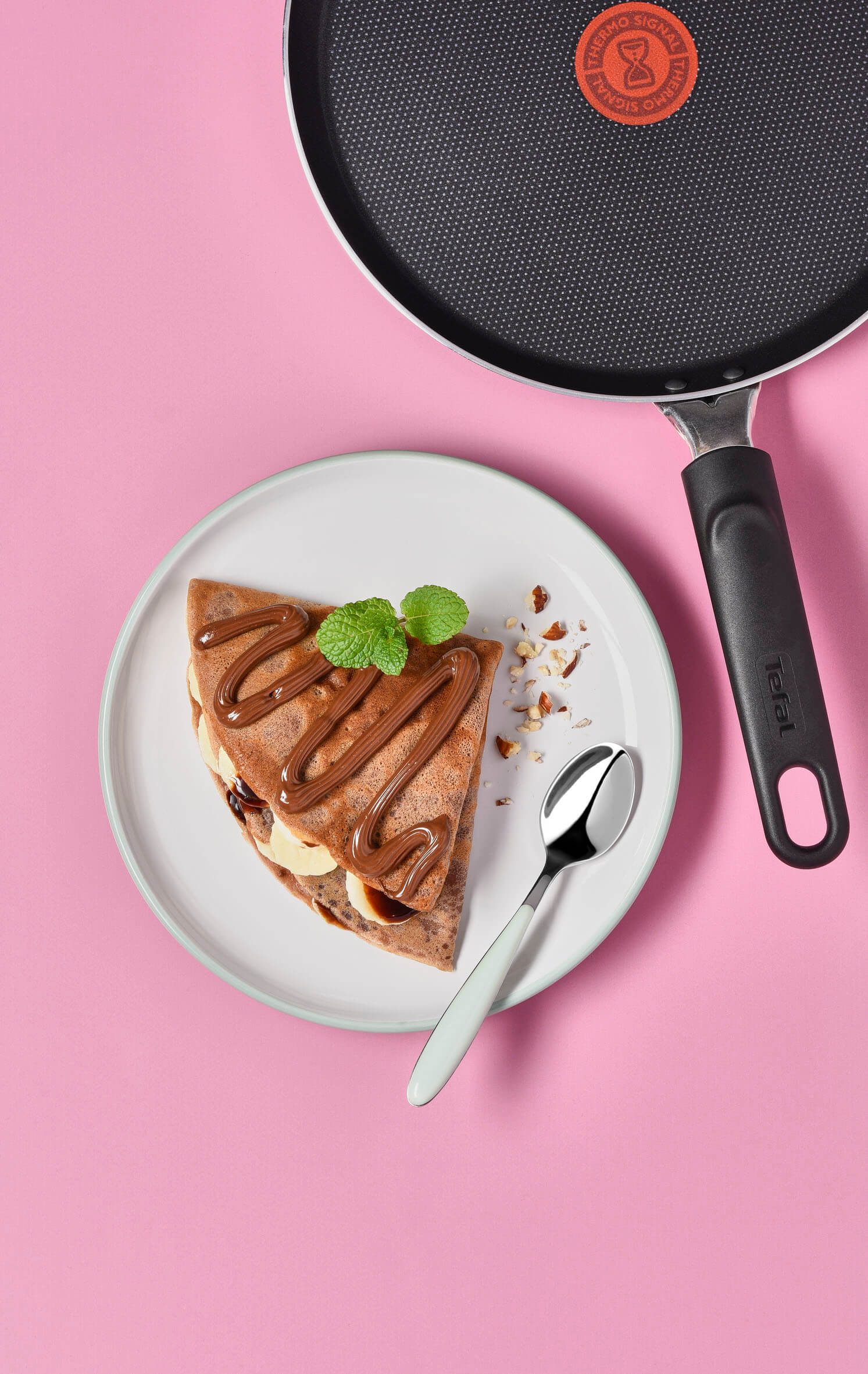 Tefal Simply Clean Non Stick Pancake Pan 25cm - Professional Grade Frying Pan for Perfect Pancakes, Crepes & Eggs - Ideal for Breakfast, Brunch & Family Cooking