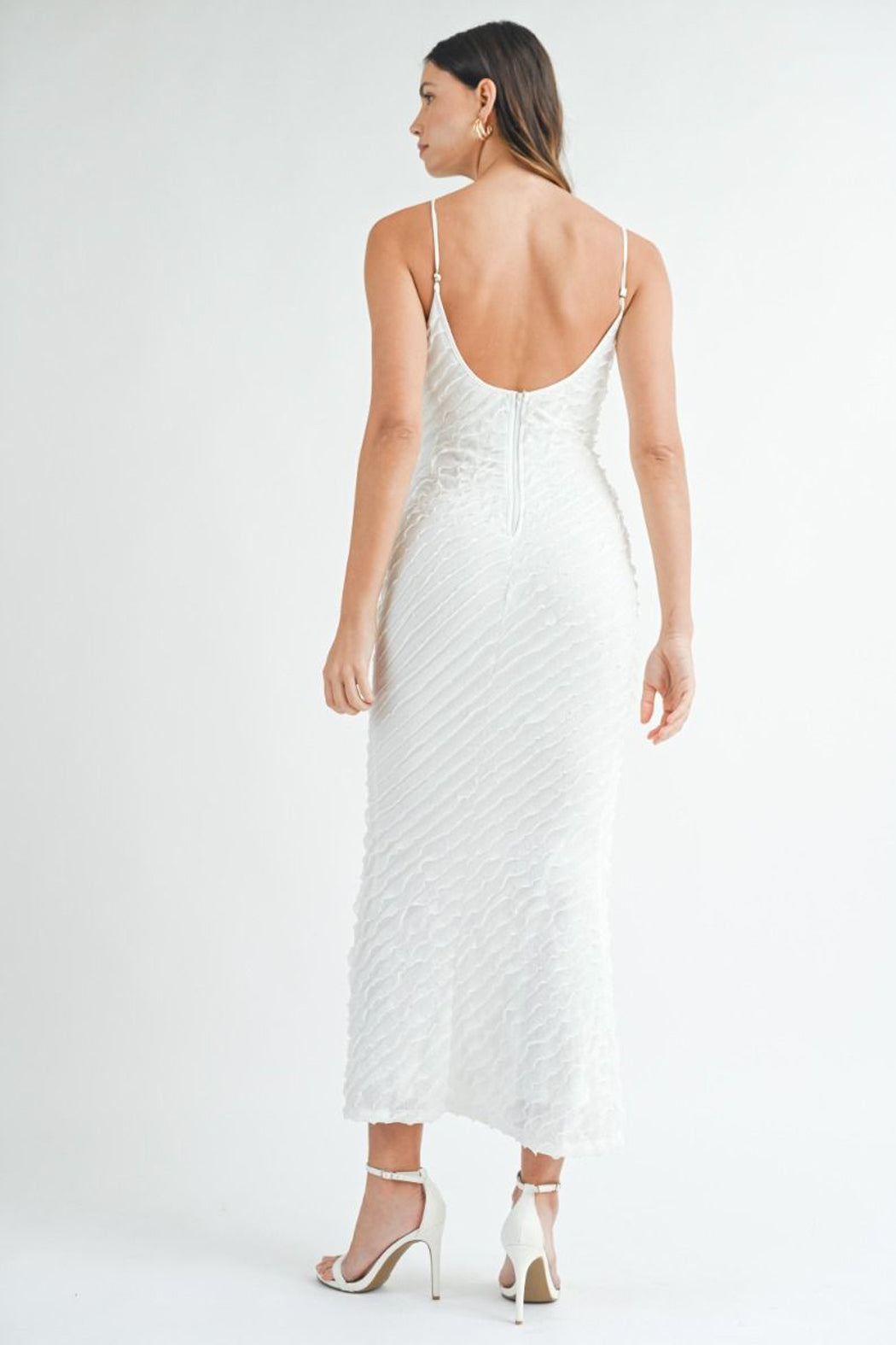 Ariel Ruffle Bodycon Dress for Women - Sexy Tight Fitted Party Club Dress - Perfect for Night Out, Date Night, and Special Occasions