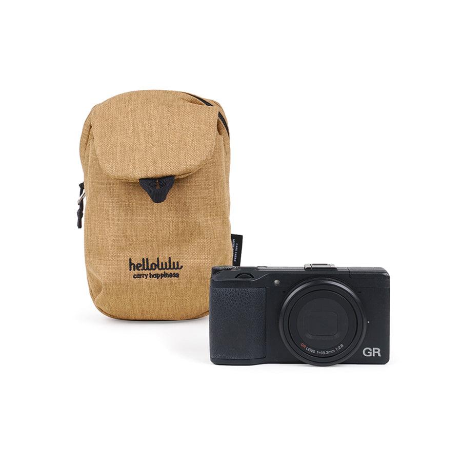 HELLOLULU Dale Compact Camera Bag Brown - Stylish & Lightweight DSLR/SLR Camera Case for Travel, Hiking & Everyday Use