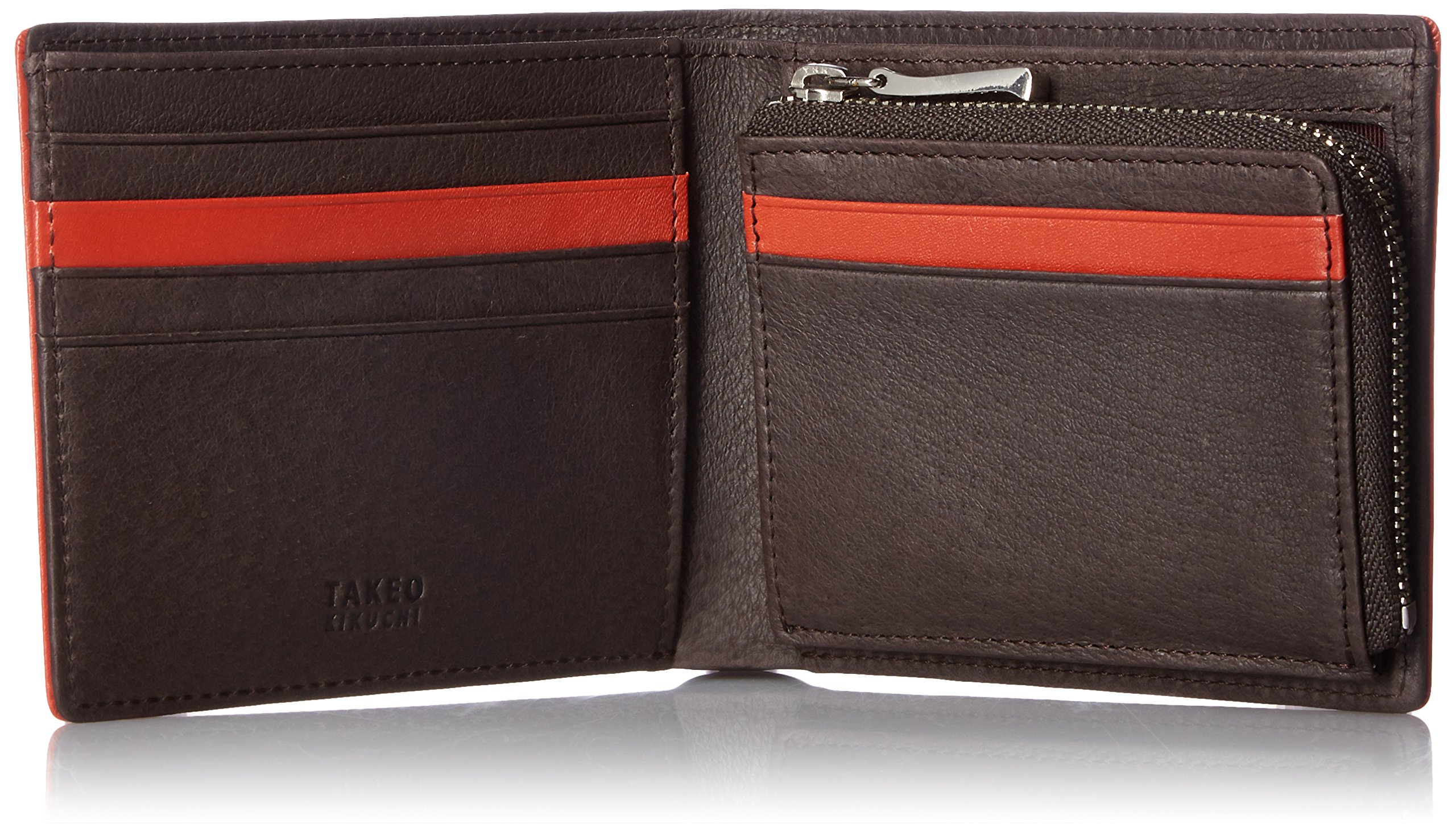 TAKEO KIKUCHI Genuine Leather Men's Wallet - Slim Bifold RFID Blocking Credit Card Holder for Business & Travel - Perfect Gift for Dad, Husband, Boyfriend