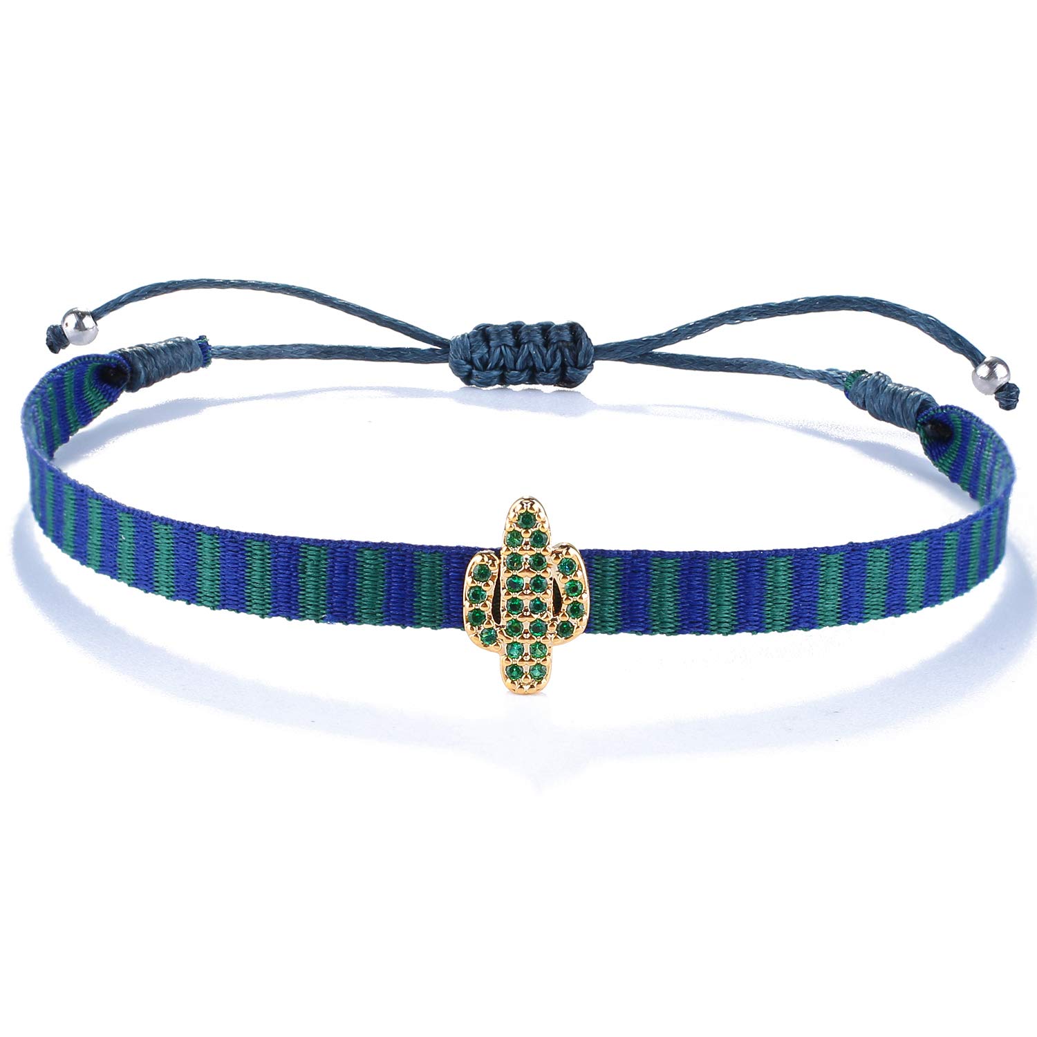 KELITCH Women's Adjustable Friendship Bracelets with Star Charm - Colorful Silk Rope Stackable Bracelets for Best Friends, Sister Gifts & Everyday Wear