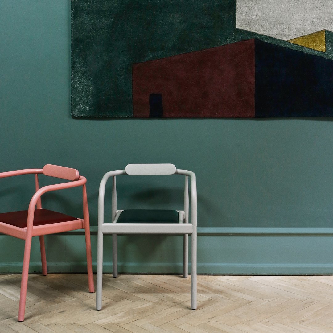 AHM Armchair - Upholstered Stackable Seat for Living Room, Office & Dining - Modern Comfortable Chair for Home & Workspace