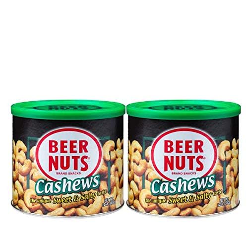 Sweet & Salty Cashews - Gluten Free, Kosher Snacks - 12oz Resealable Can (Pack of 2) - Perfect for Parties & Gifts