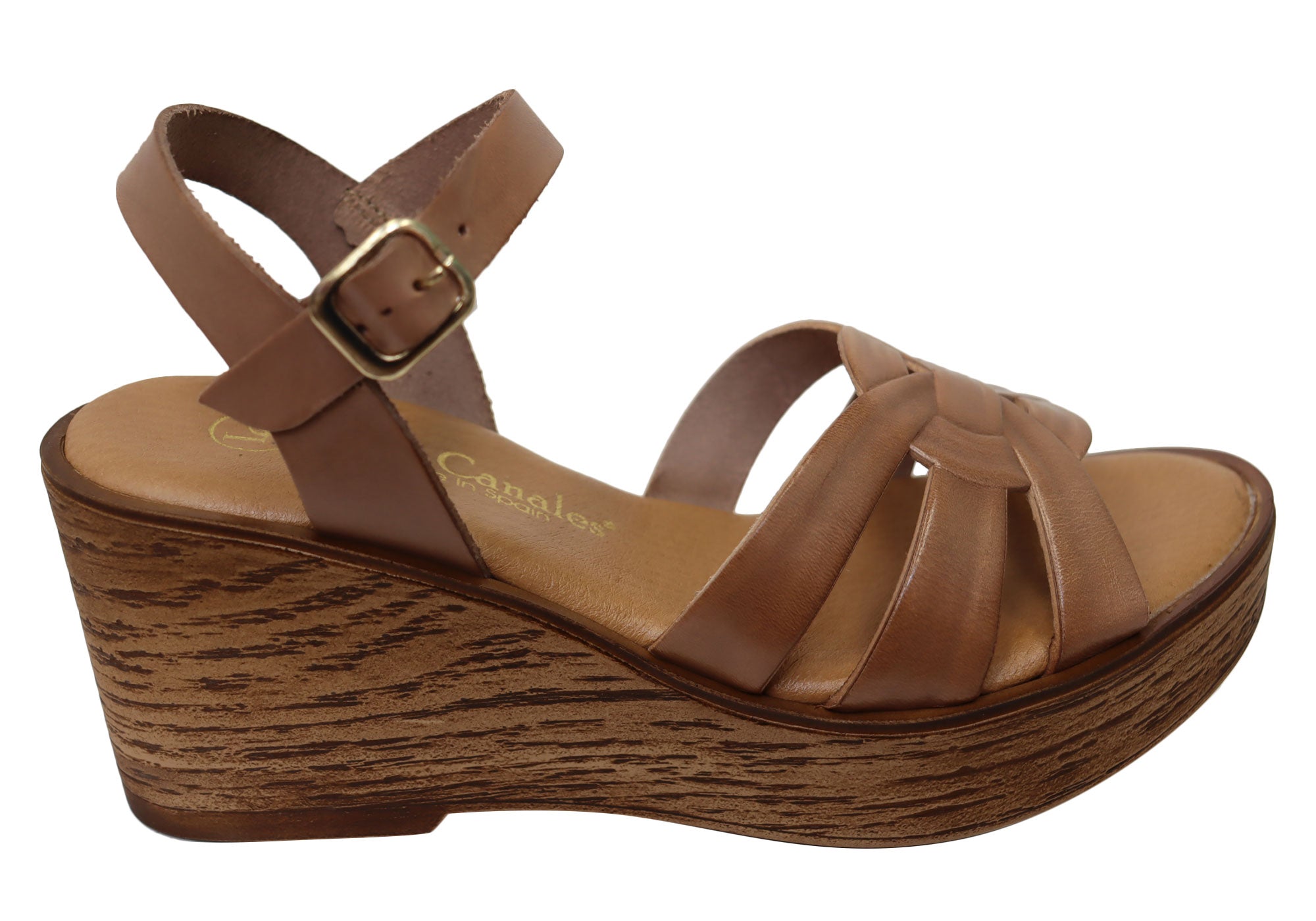 Lola Canales Women's Spanish Leather Wedge Sandals - Comfortable & Stylish Summer Shoes for Beach, Vacation & Casual Outings