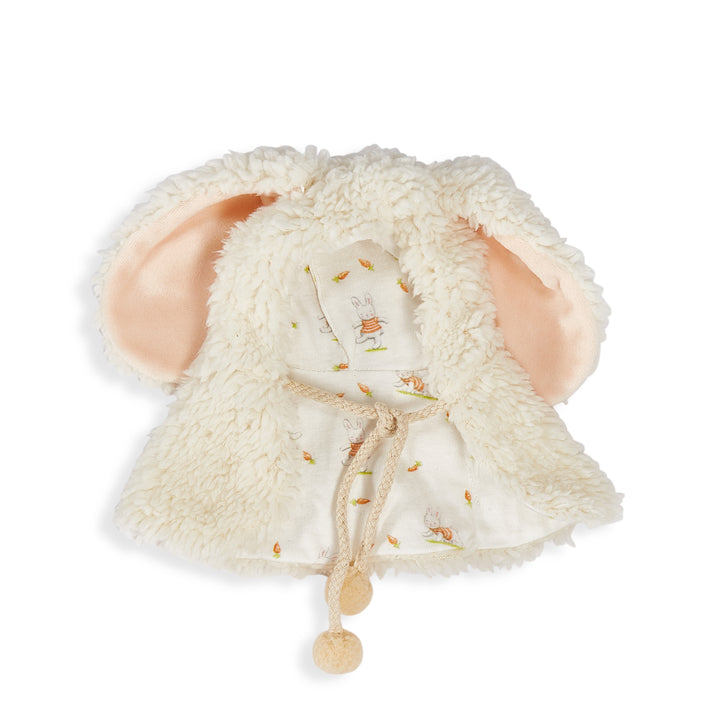 Kiddo's Closet Bunny Cape - Soft Cream Baby Hooded Cape for Easter & Photo Shoots - Perfect for Newborn Photoshoots, Easter Bunny Costume, and Spring Baby Outfits