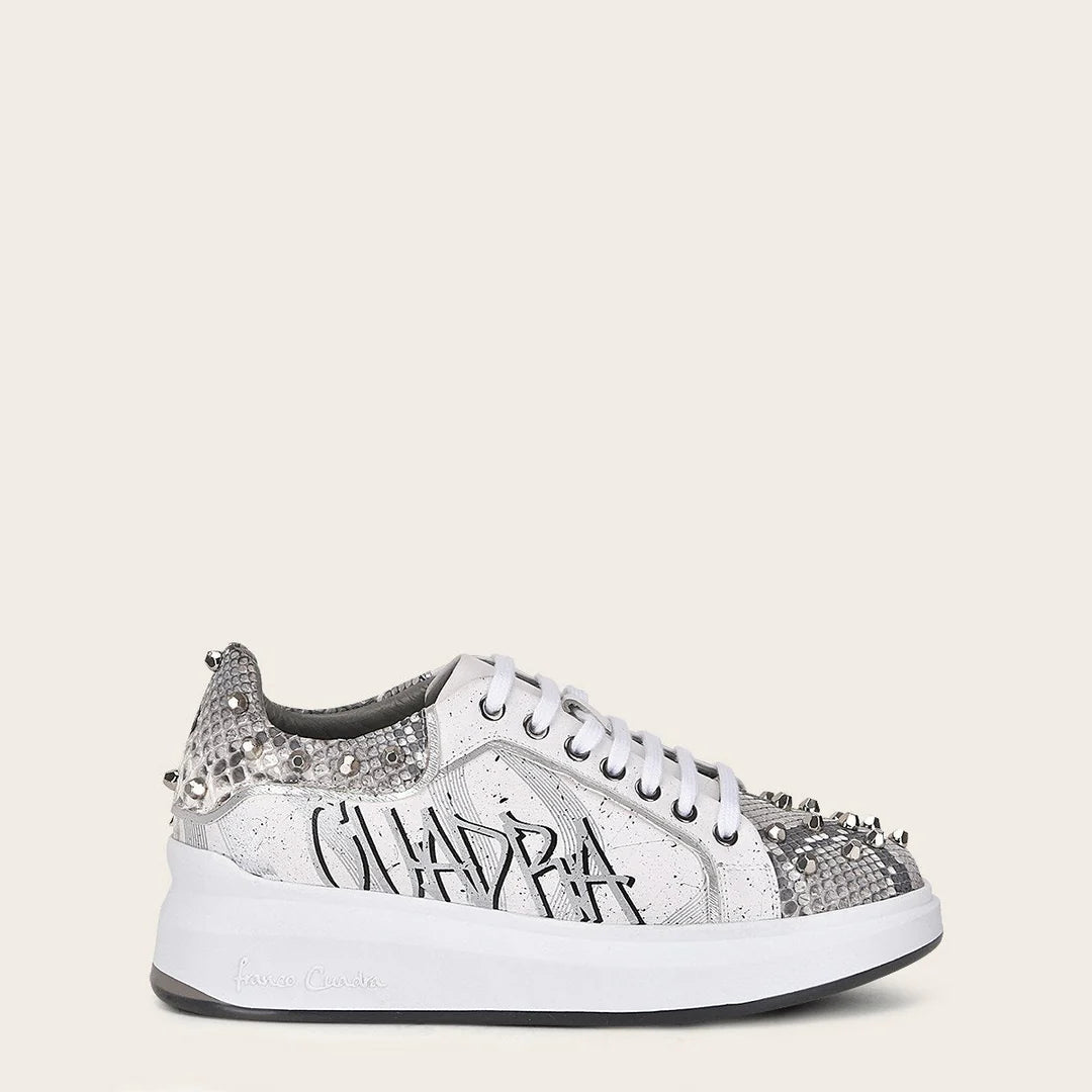 Natural Python Sneakers for Women - Stylish & Comfortable Casual Shoes for Everyday Wear, Work & Outdoor Activities