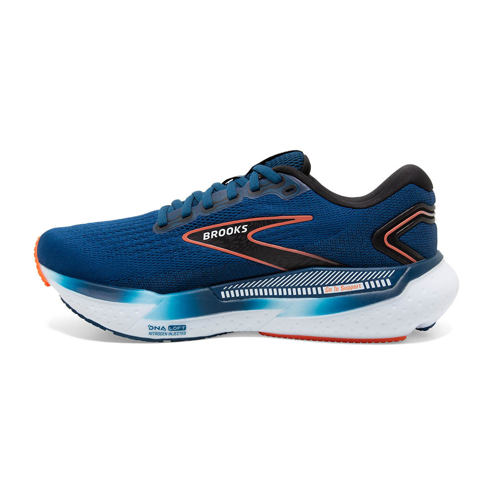 Brooks Men's Glycerin GTS 21 Running Shoes - Wide (2E) Width - Cushioned Support for Long Distance Running & Jogging