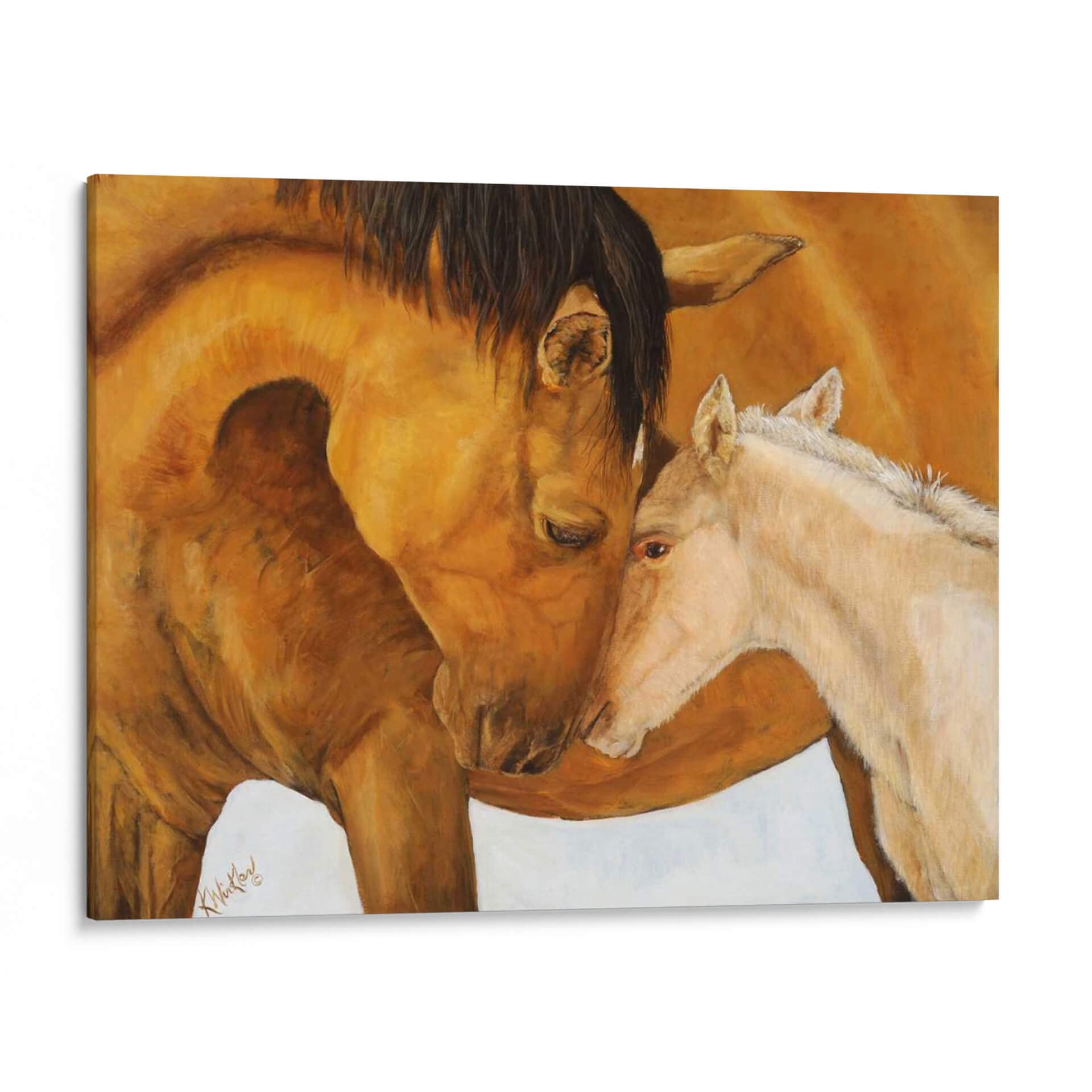 Kathy Winkler Canvas Wall Art - 'To Know Me is to Love Me' Animal & Nature Western Painting - 32x24 Inch Country French Decor for Living Room, Bedroom & Office