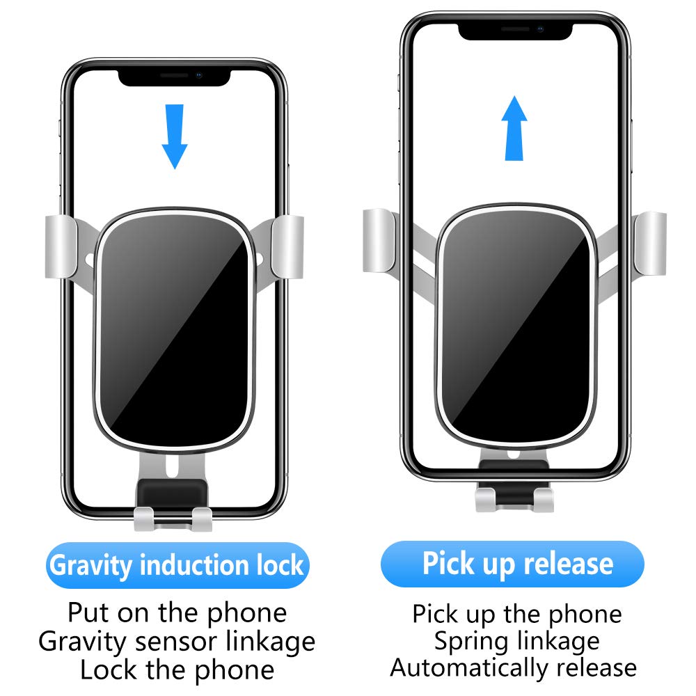 Premium Car Phone Holder for Volvo XC60 & XC60 Hybrid (2018-2025) - Universal Smartphone Mount with Secure Grip & Easy Installation - Perfect for GPS Navigation, Hands-Free Calling & Road Trips