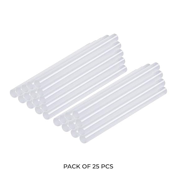 YOGITECH 25-Pack 7mm Clear Hot Glue Sticks for 20W Mini Glue Gun - Low Stringing, Fast Bonding Adhesive for DIY Crafts, Electronics Repair, Home Projects & School Supplies | Perfect for Scrapbooking, Jewelry Making & Household Fixes