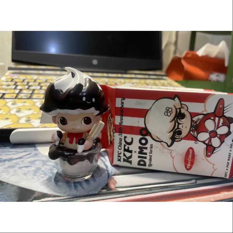 DIMOO Pop Mart KFC 35th Anniversary Bucket Series Snow Sundae Collectible Figure - Limited Edition Cute Blind Box Toy for Display, Gift & Anime Collection (Perfect for Home Decor, Office Display & Kawaii Lovers)